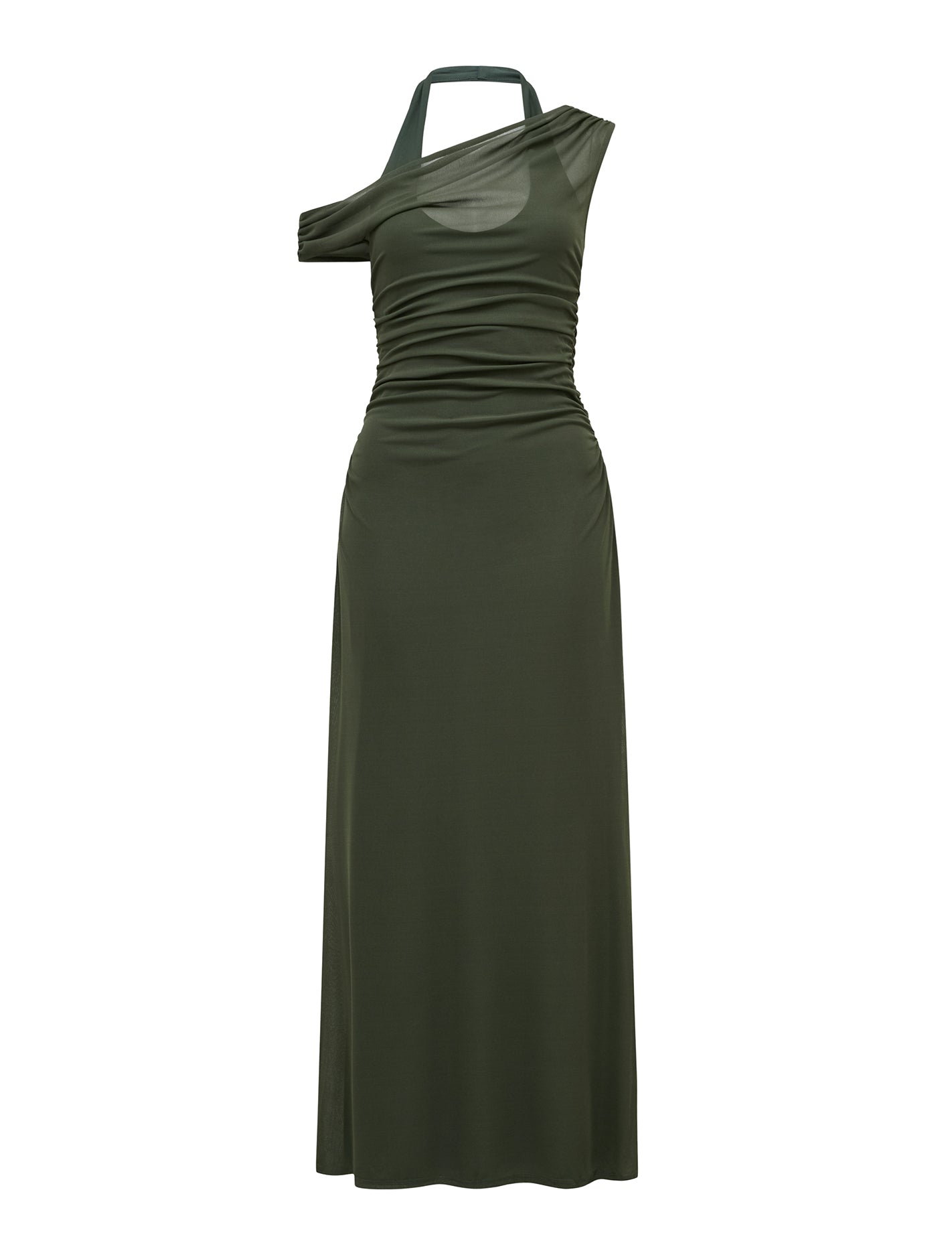Brooklyn Layered Jersey Maxi Dress Thyme_mannequin