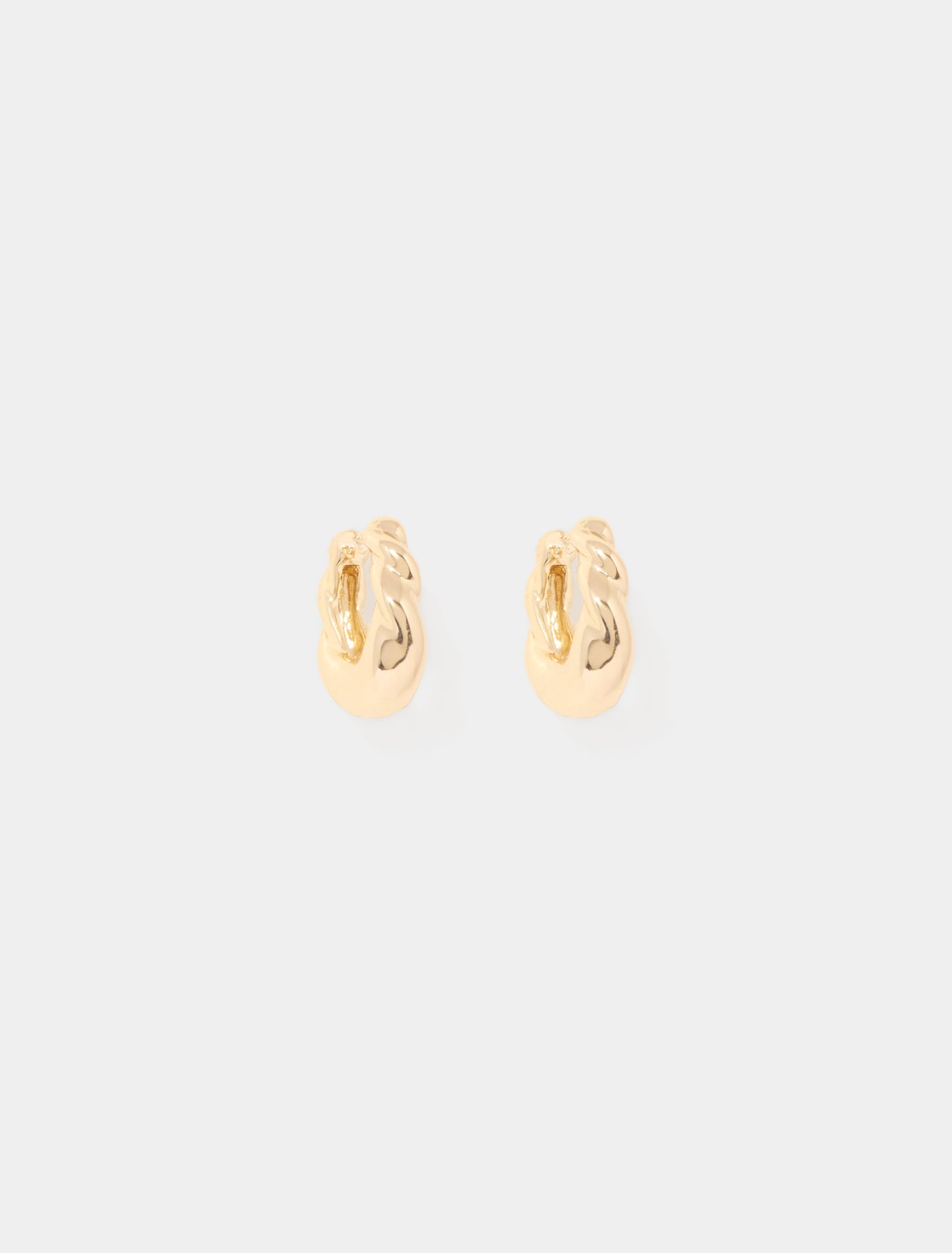 Nell Twist Hinge Earrings Gold Plated_mannequin