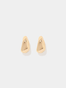 Asta Organic Stud Earrings Gold Plated_mannequin