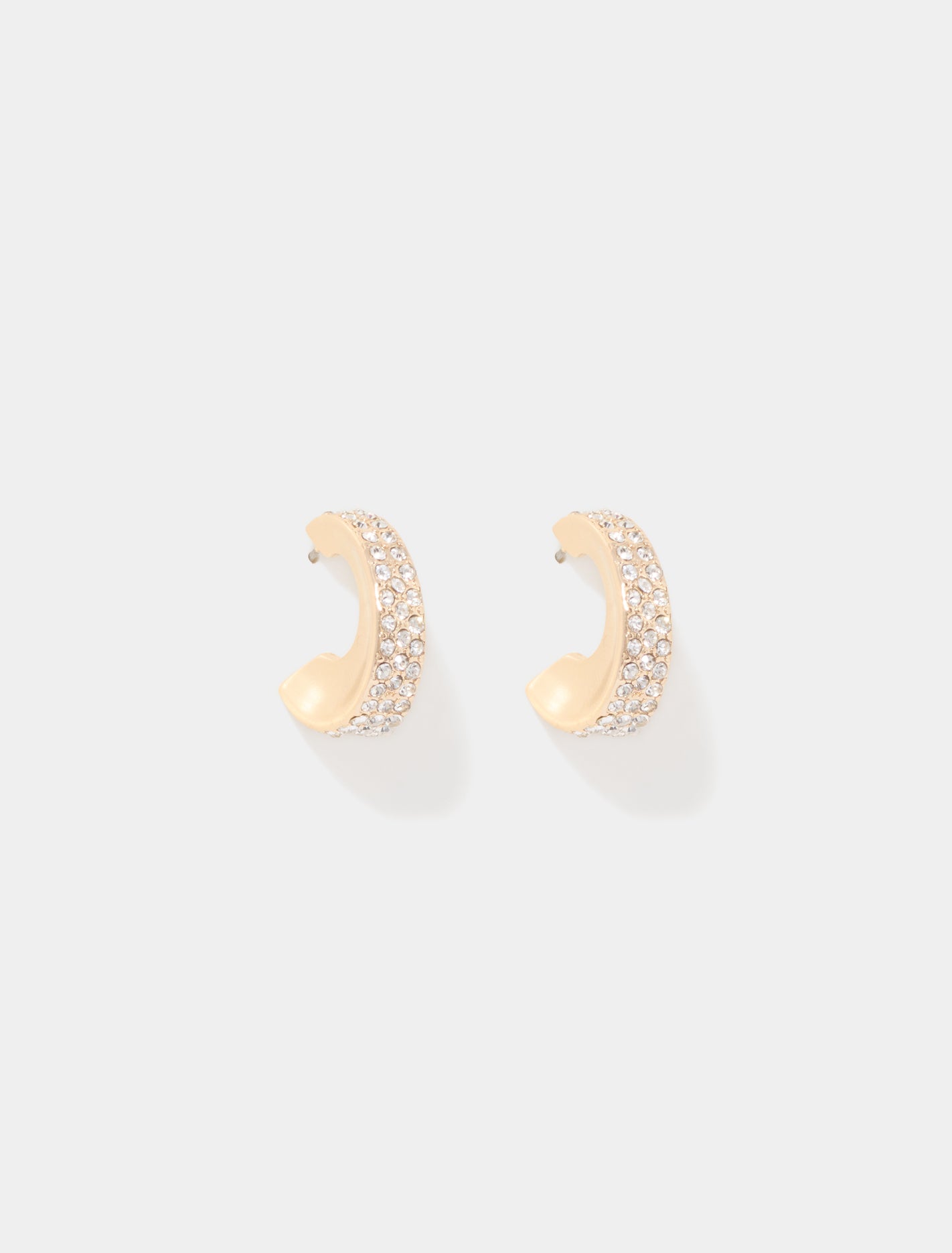 Shiloh Angle Stone Earrings Gold/Crystal_mannequin