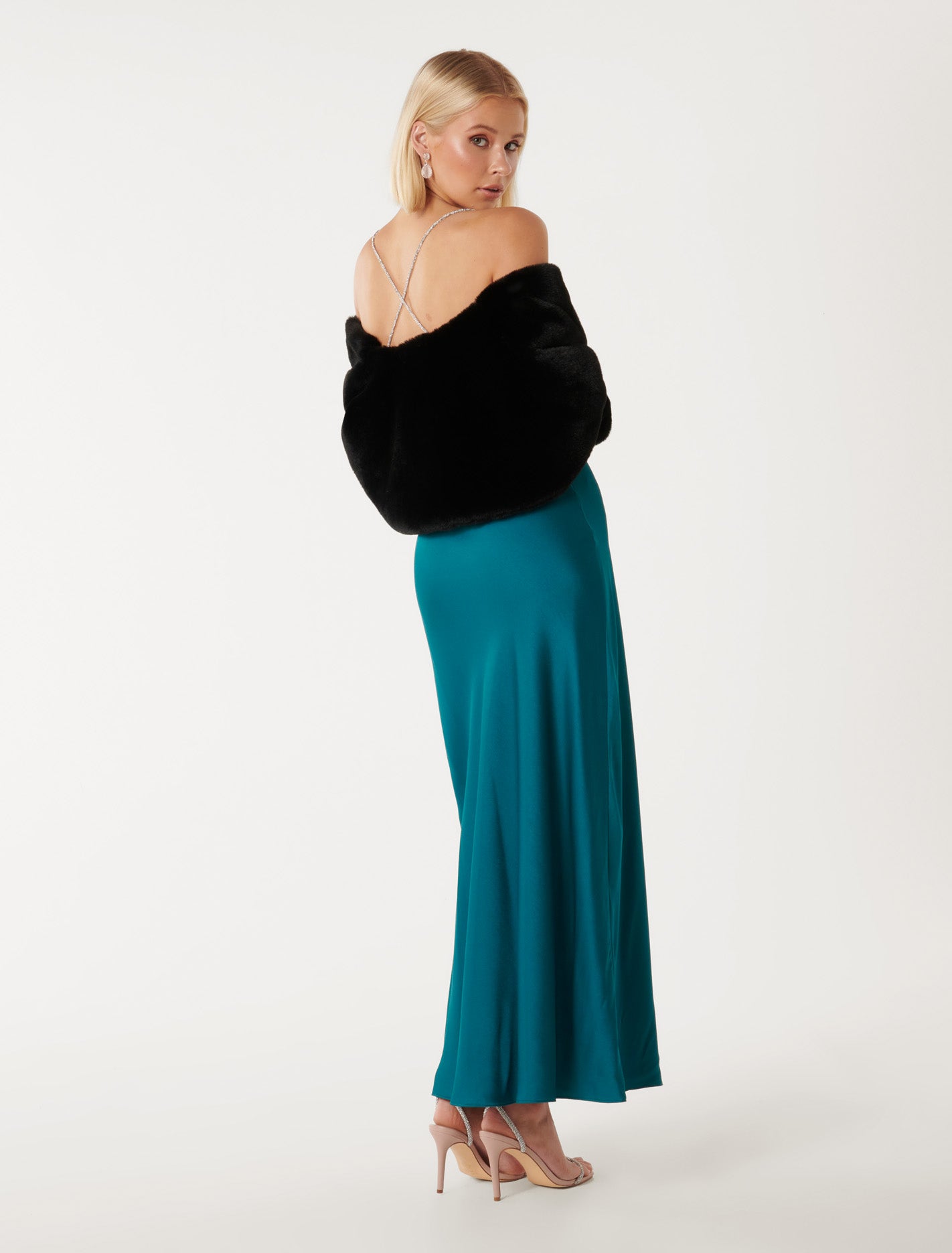 Sophia Faux Fur Wrap Black