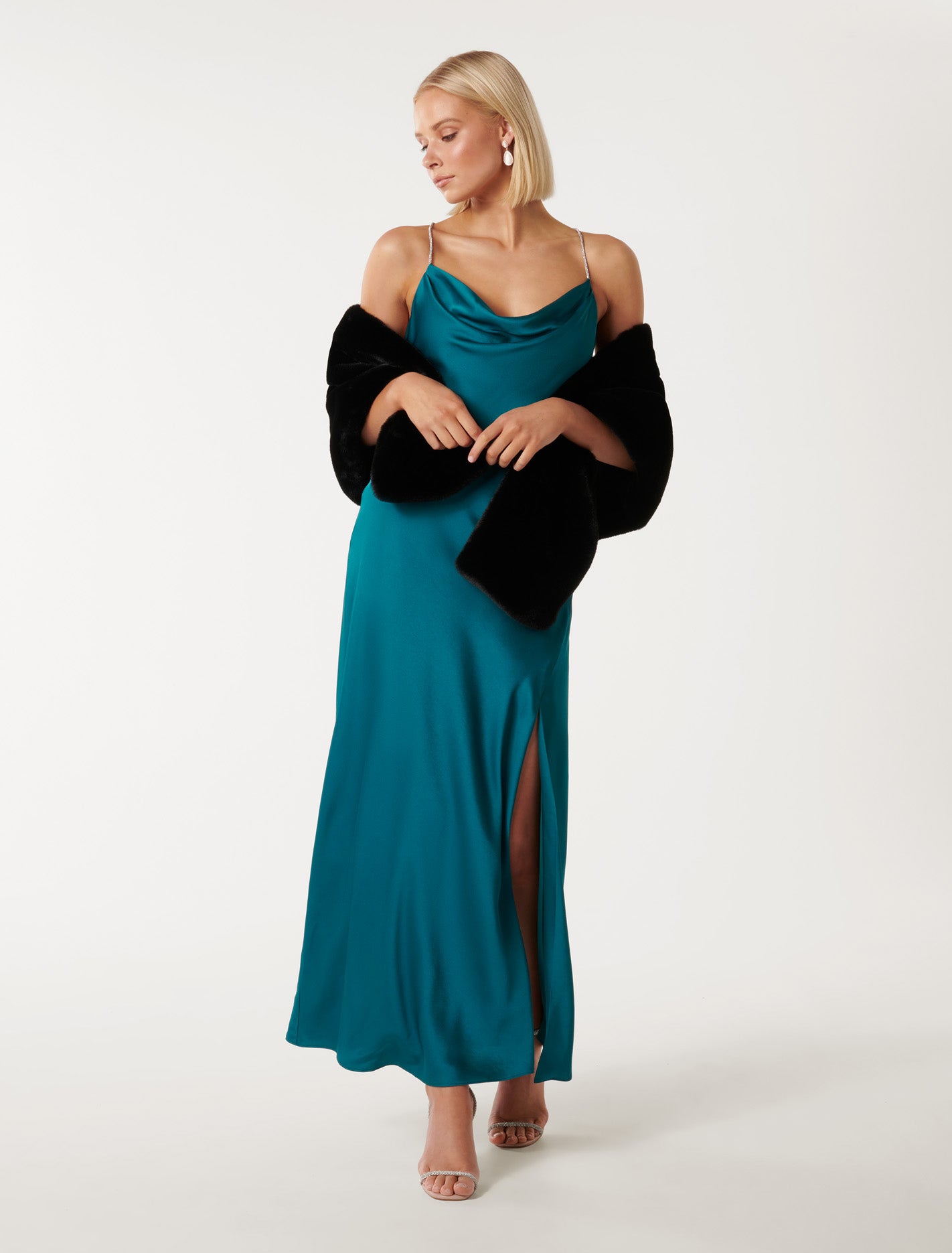 Sophia Faux Fur Wrap Black
