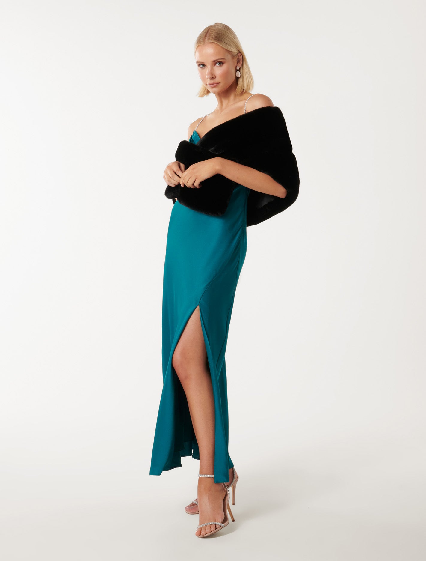 Sophia Faux Fur Wrap Black