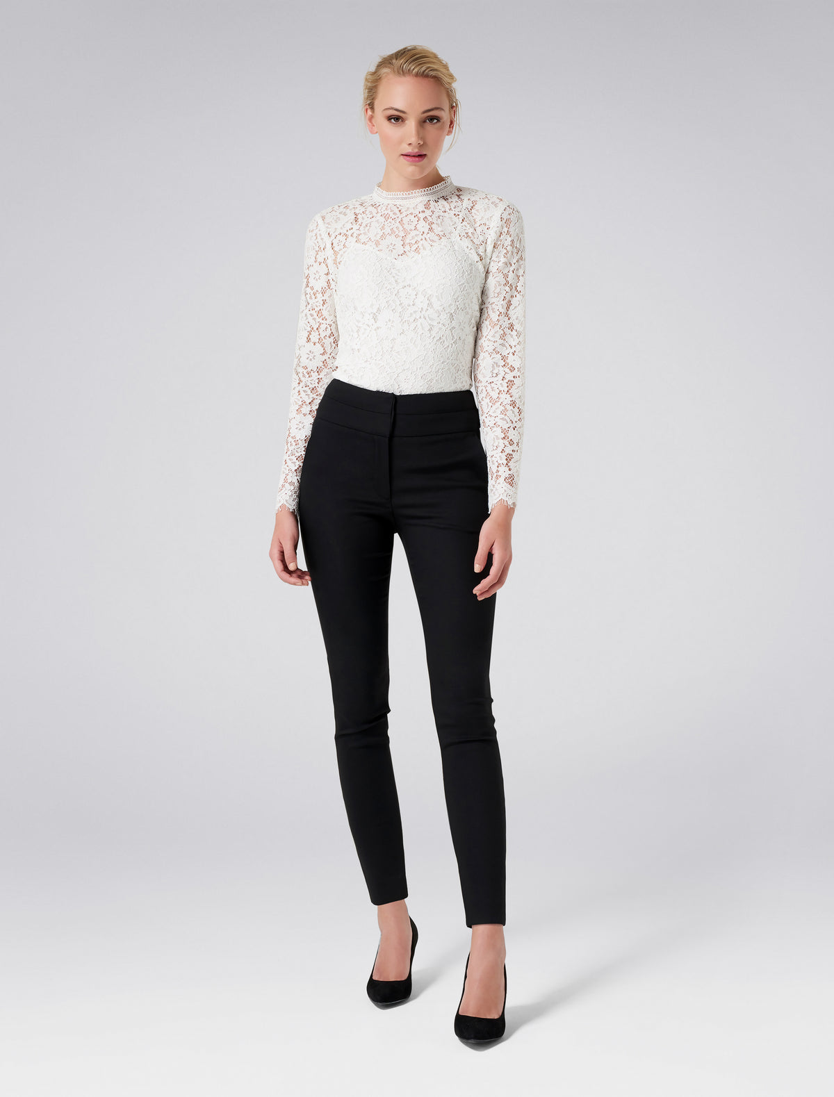 Georgia High-Waist Full Length Pants Black
