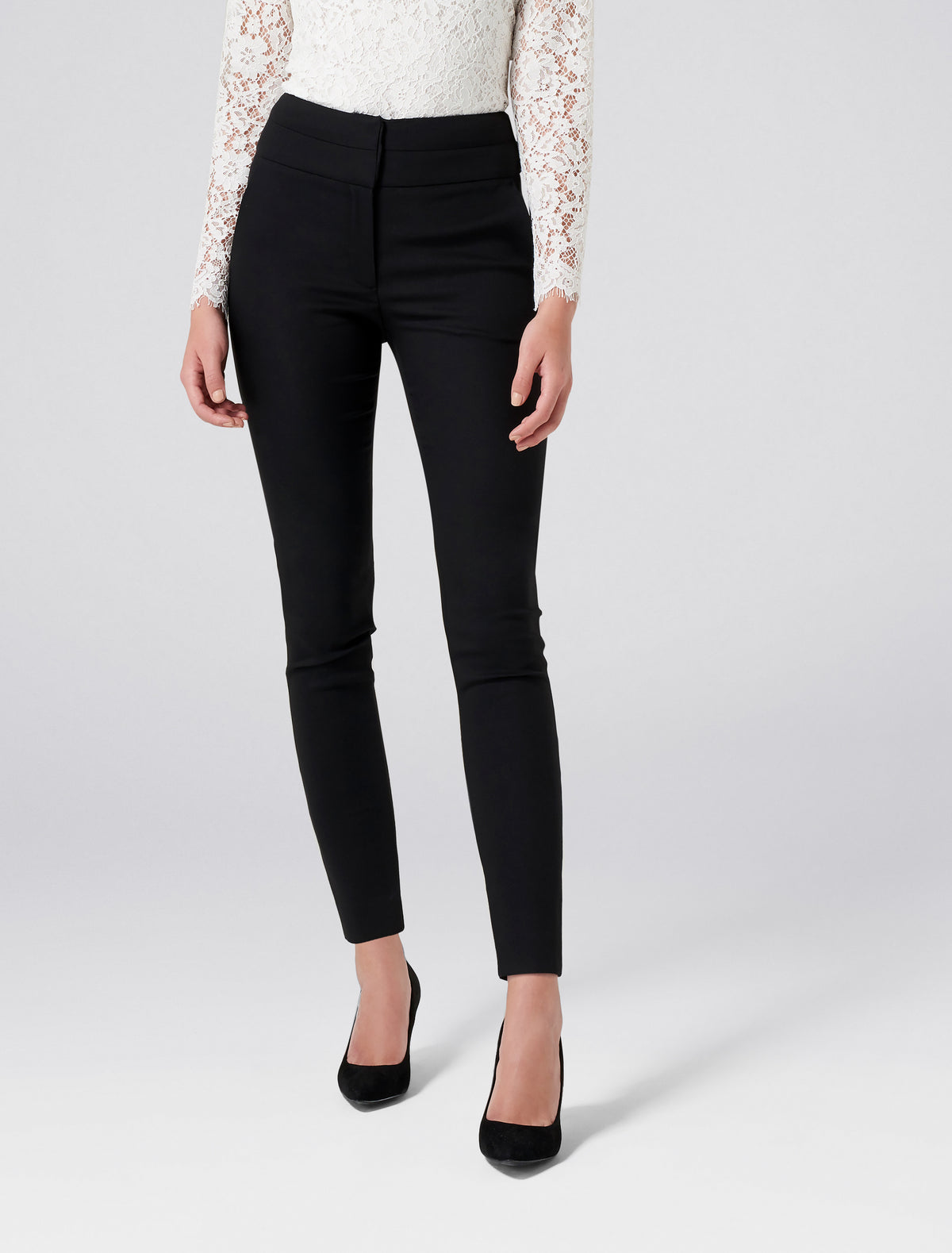 Georgia High-Waist Full Length Pants Black