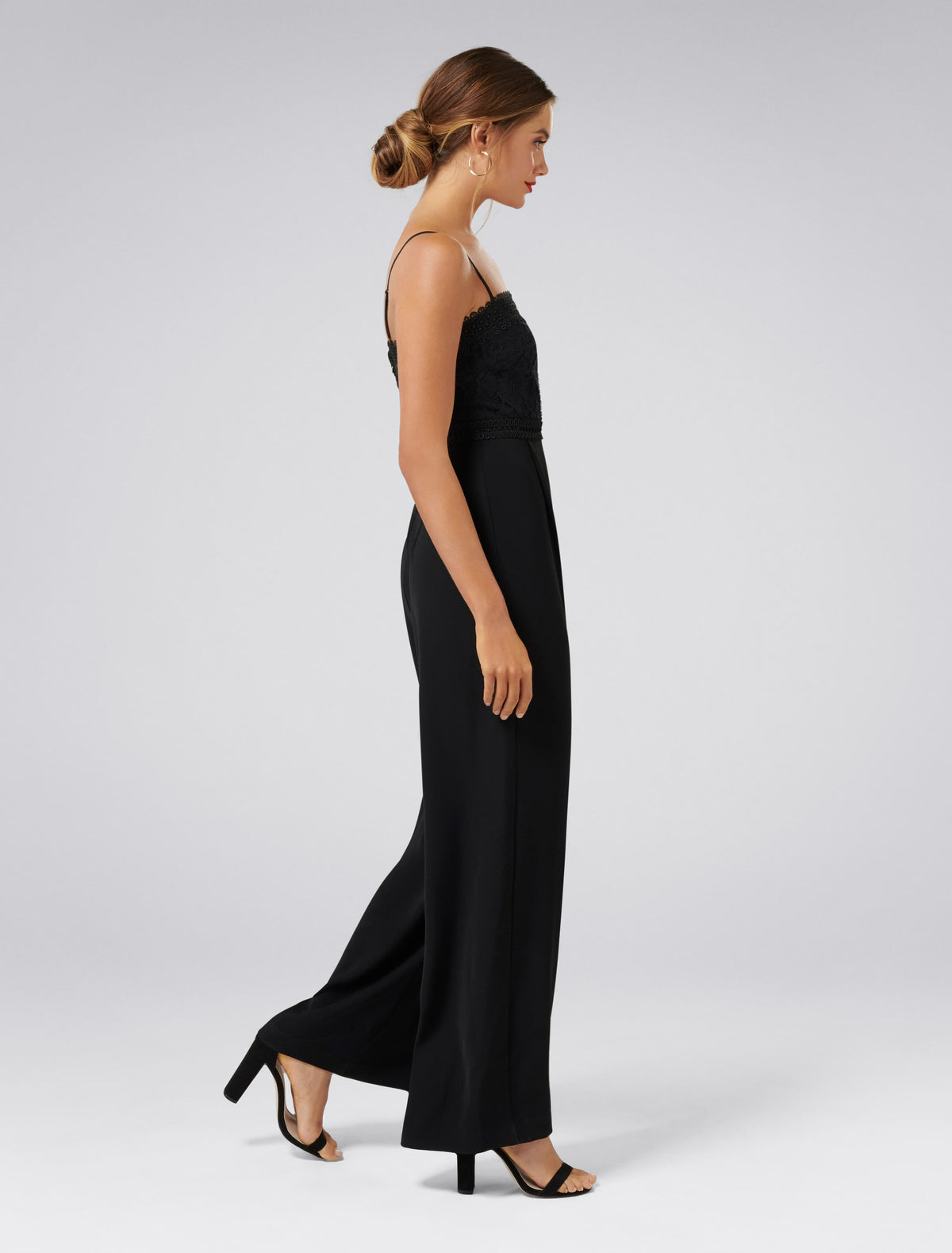 Bailey Lace Bodice Jumpsuit Black