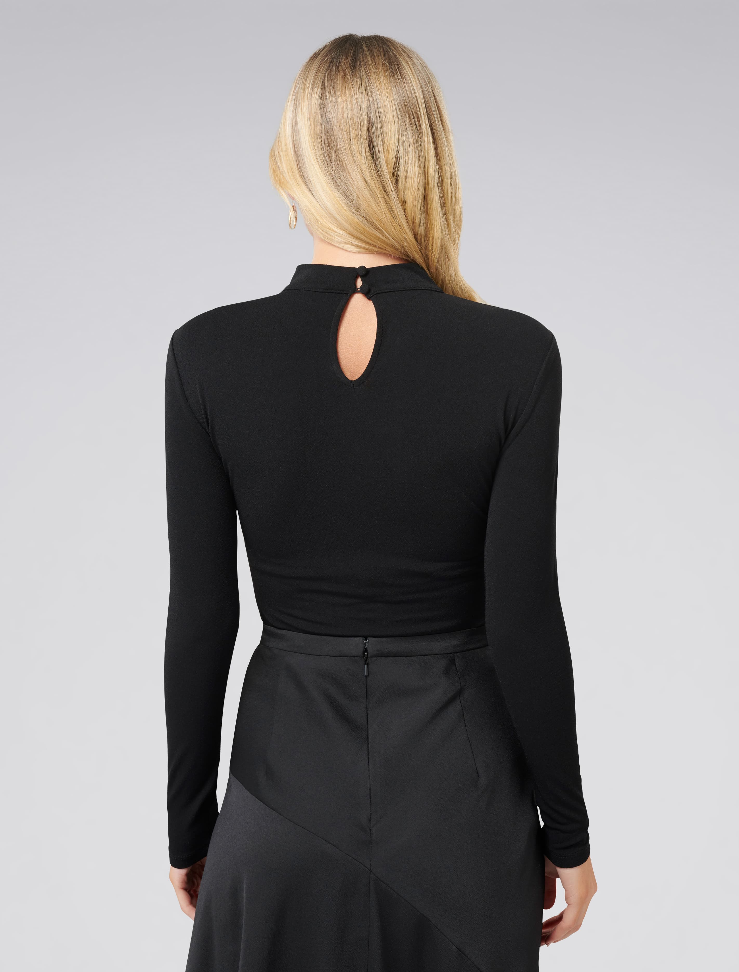 Zendaya Cut Out High Neck Body Black