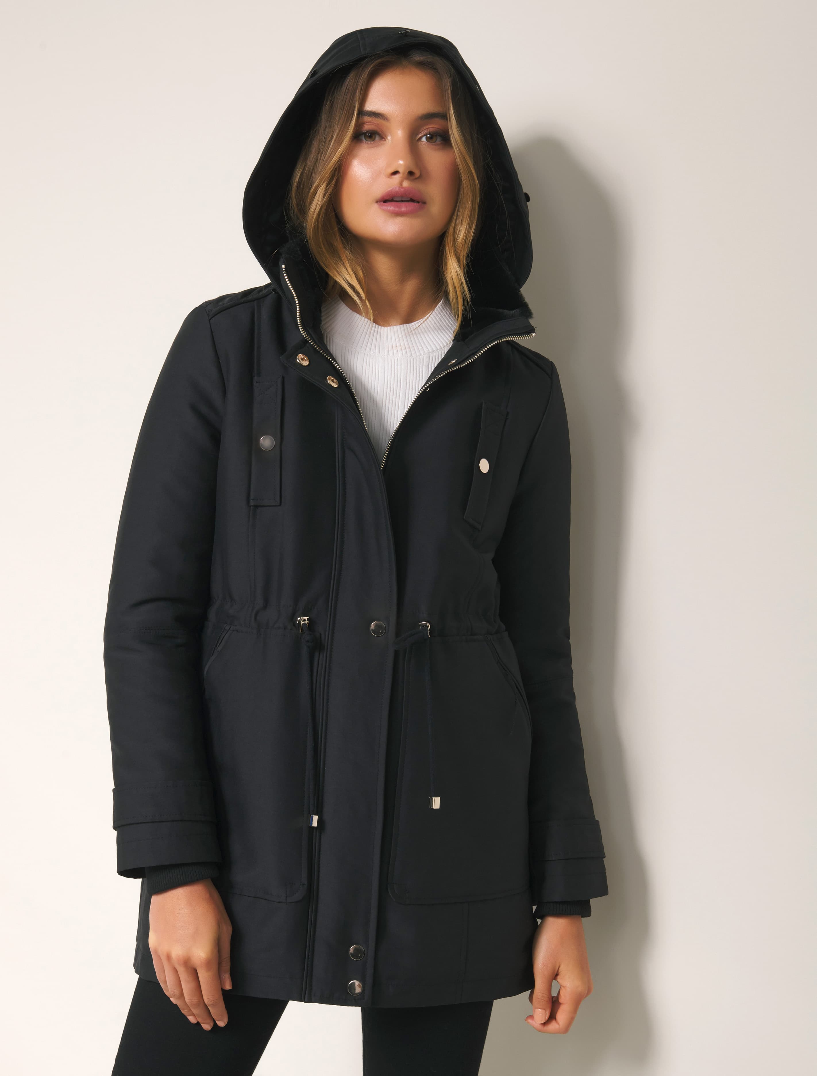 Anna long parka Black