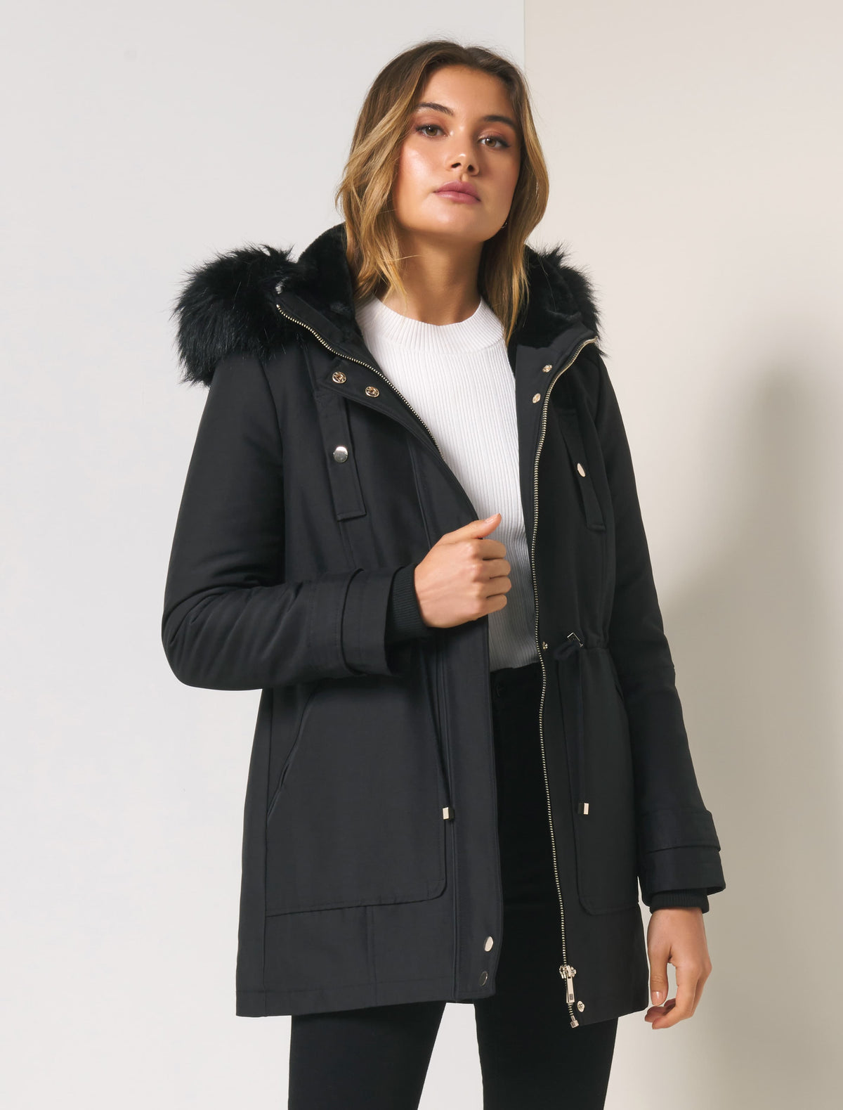 Anna long parka Black