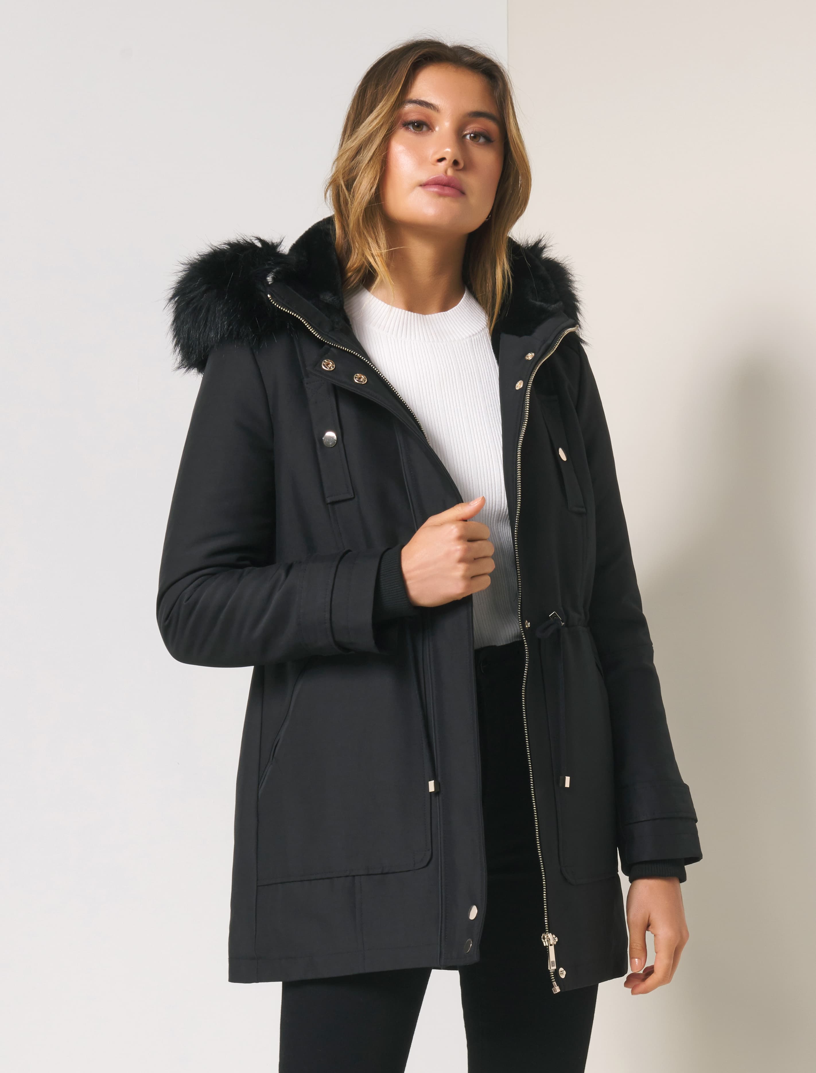 Anna long parka Black