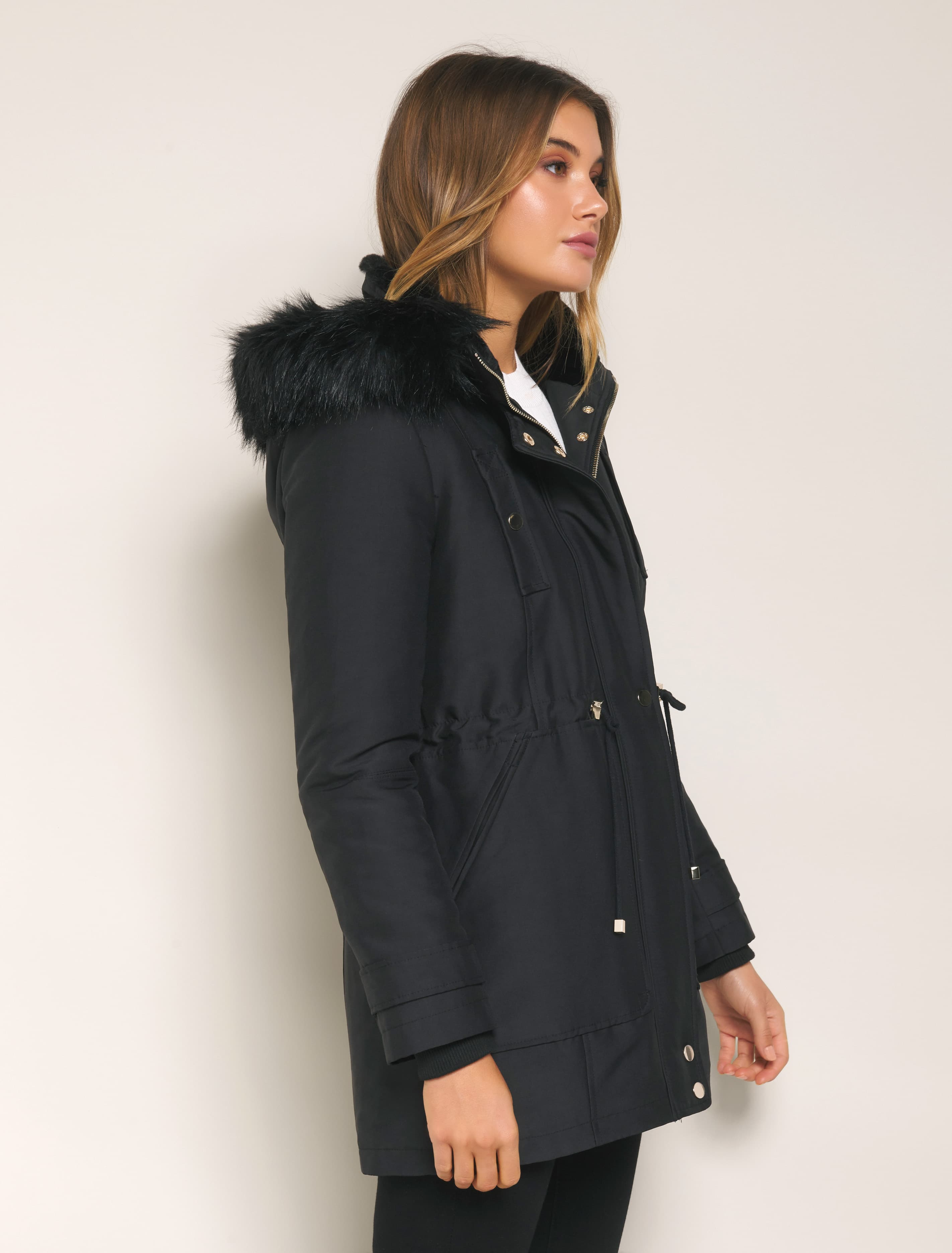 Anna long parka Black