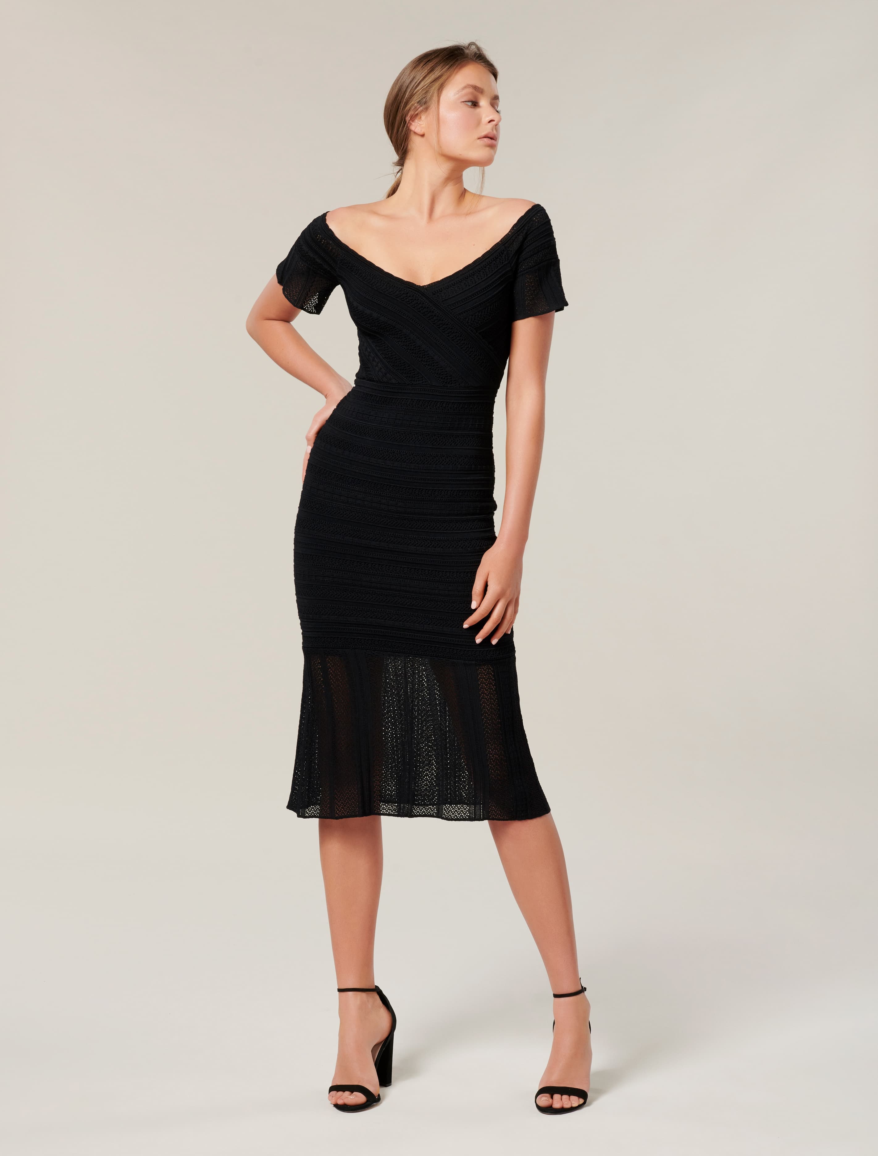 Dana Pretty Stitch Dress Black