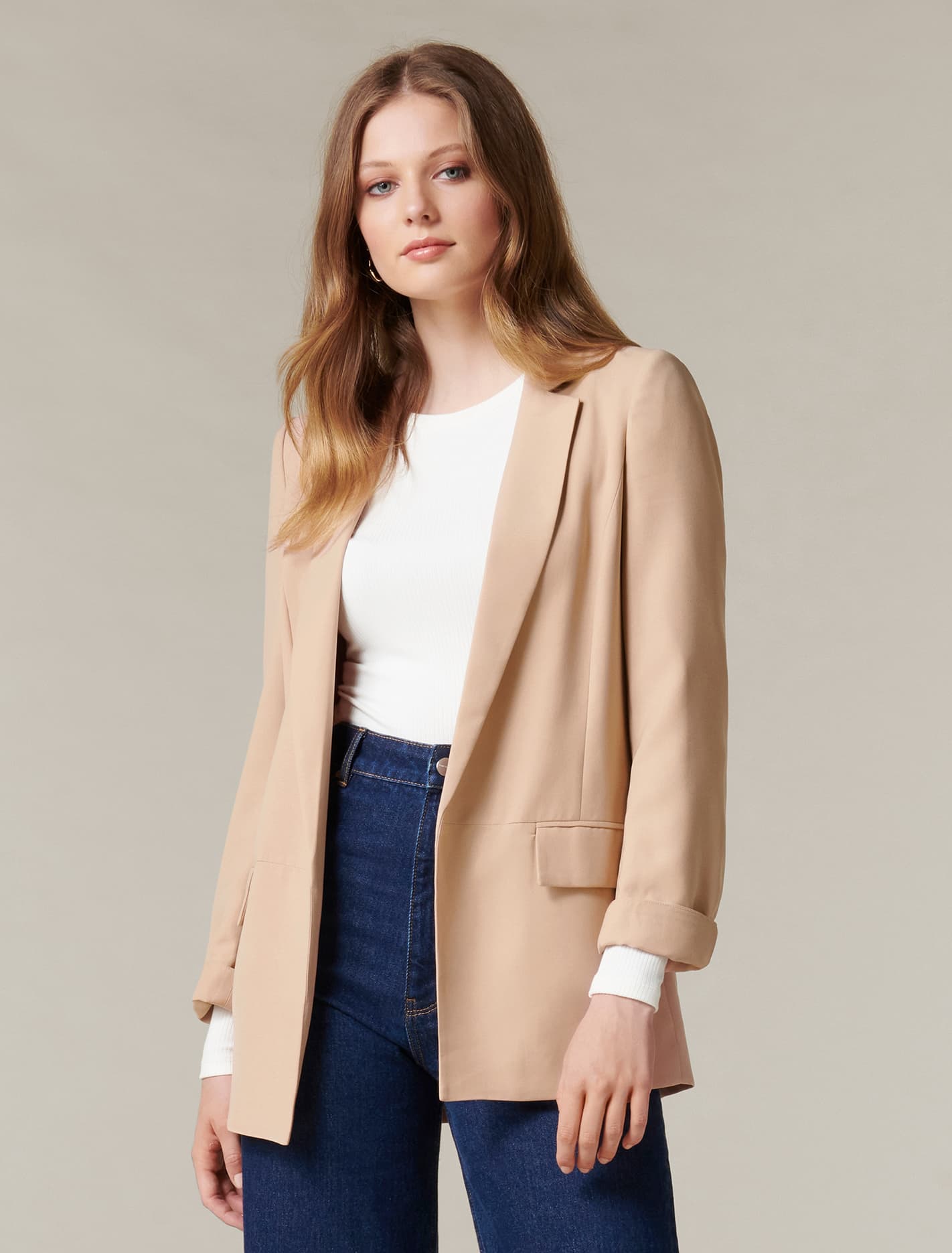 Ava Boyfriend Blazer Camel