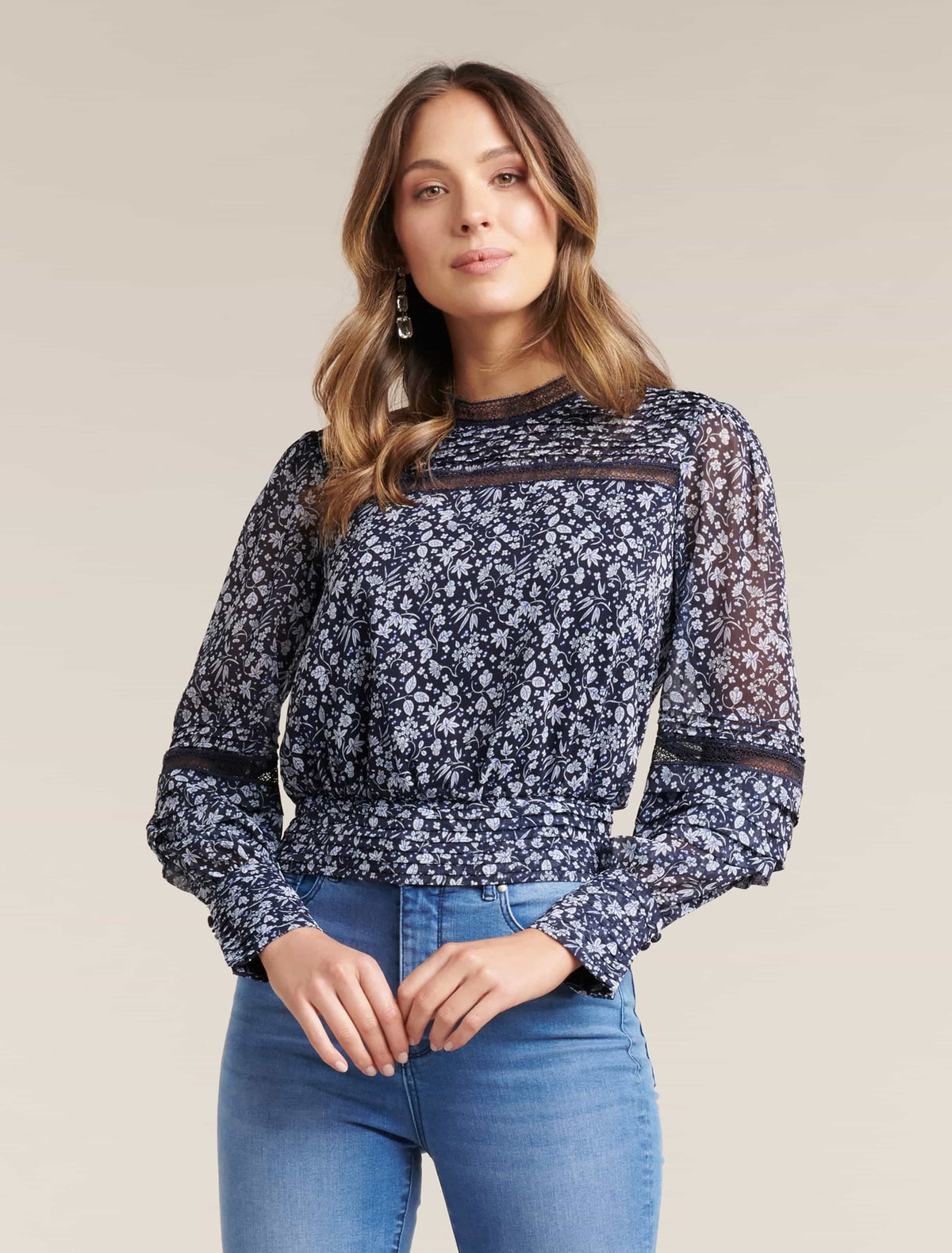 Norah Pintuck Ditsy Blouse Climbing Speckled Ditsy