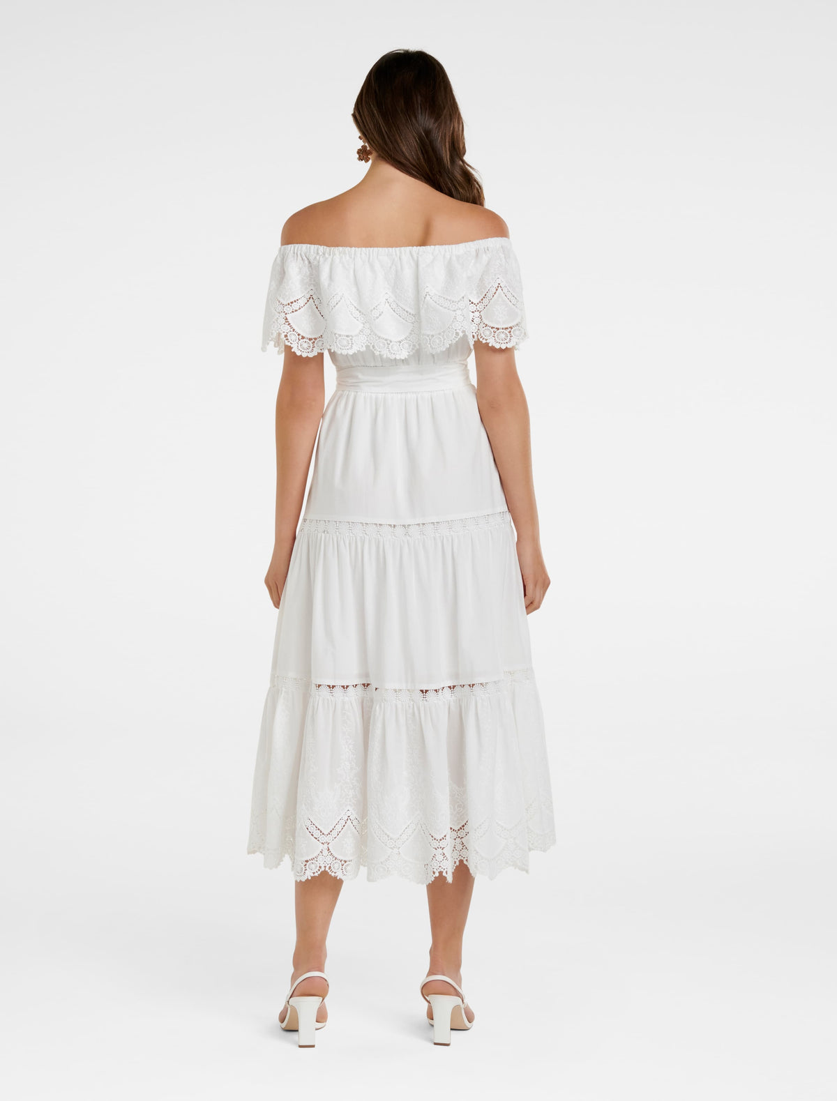Phoebe Shirred Maxi Dress Porcelain