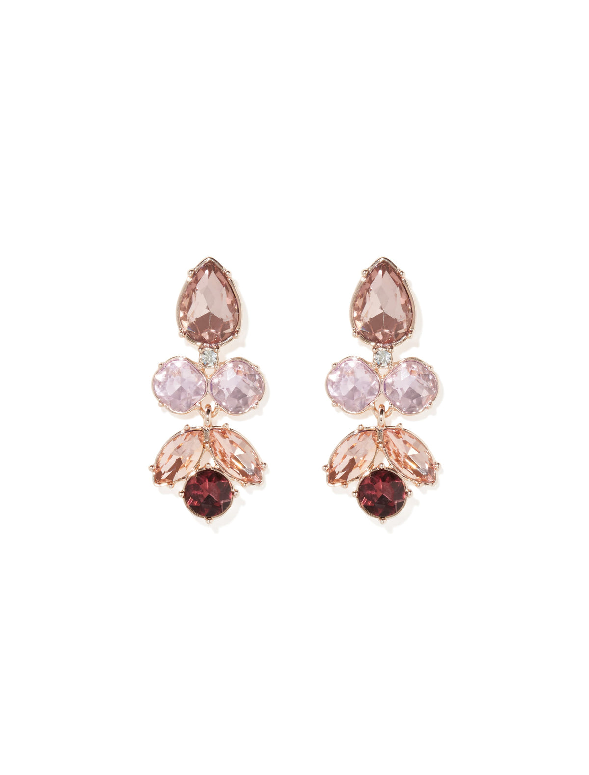 Arianna Statement Stone Earrings Pink