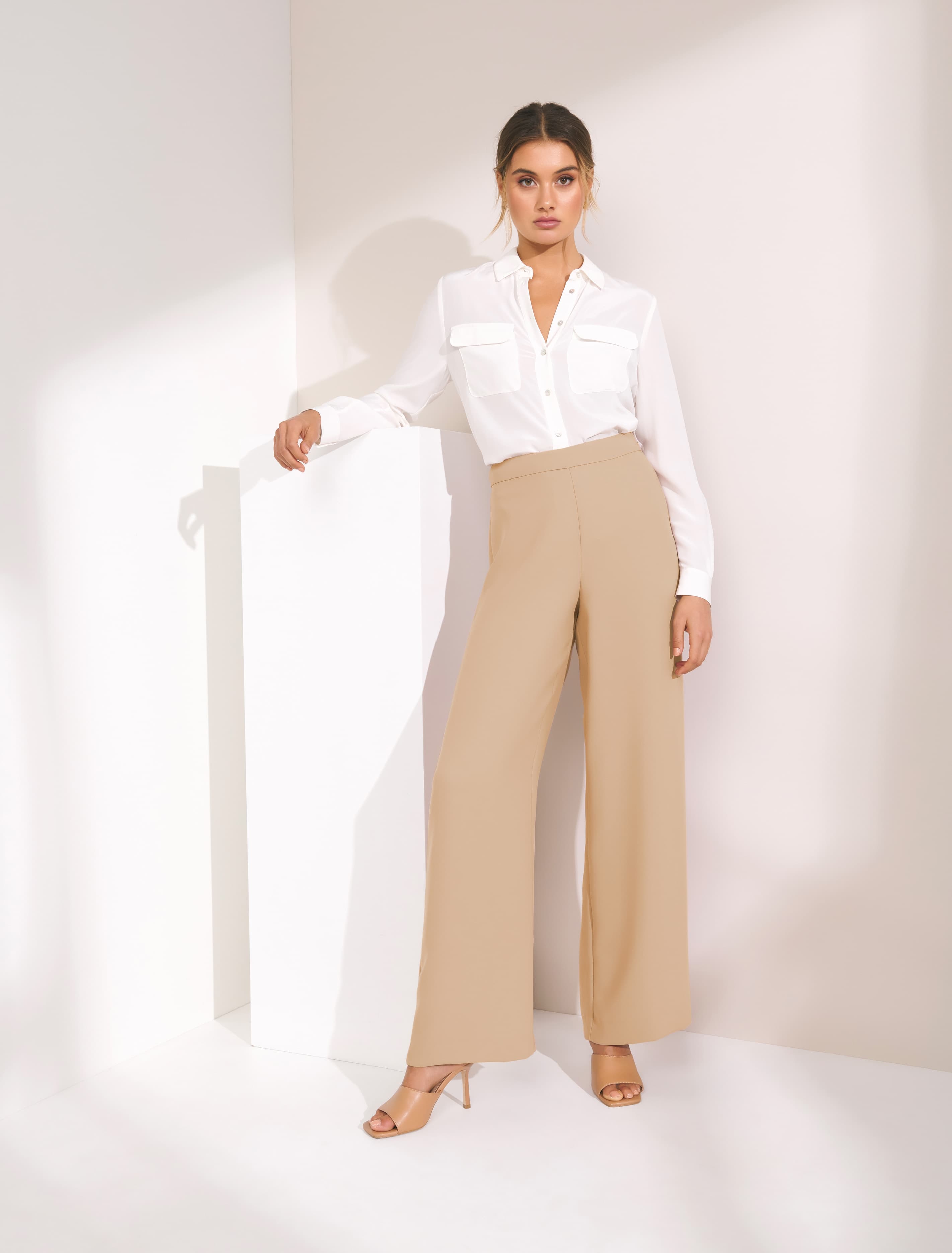 Elle Wide Leg Pant Camel