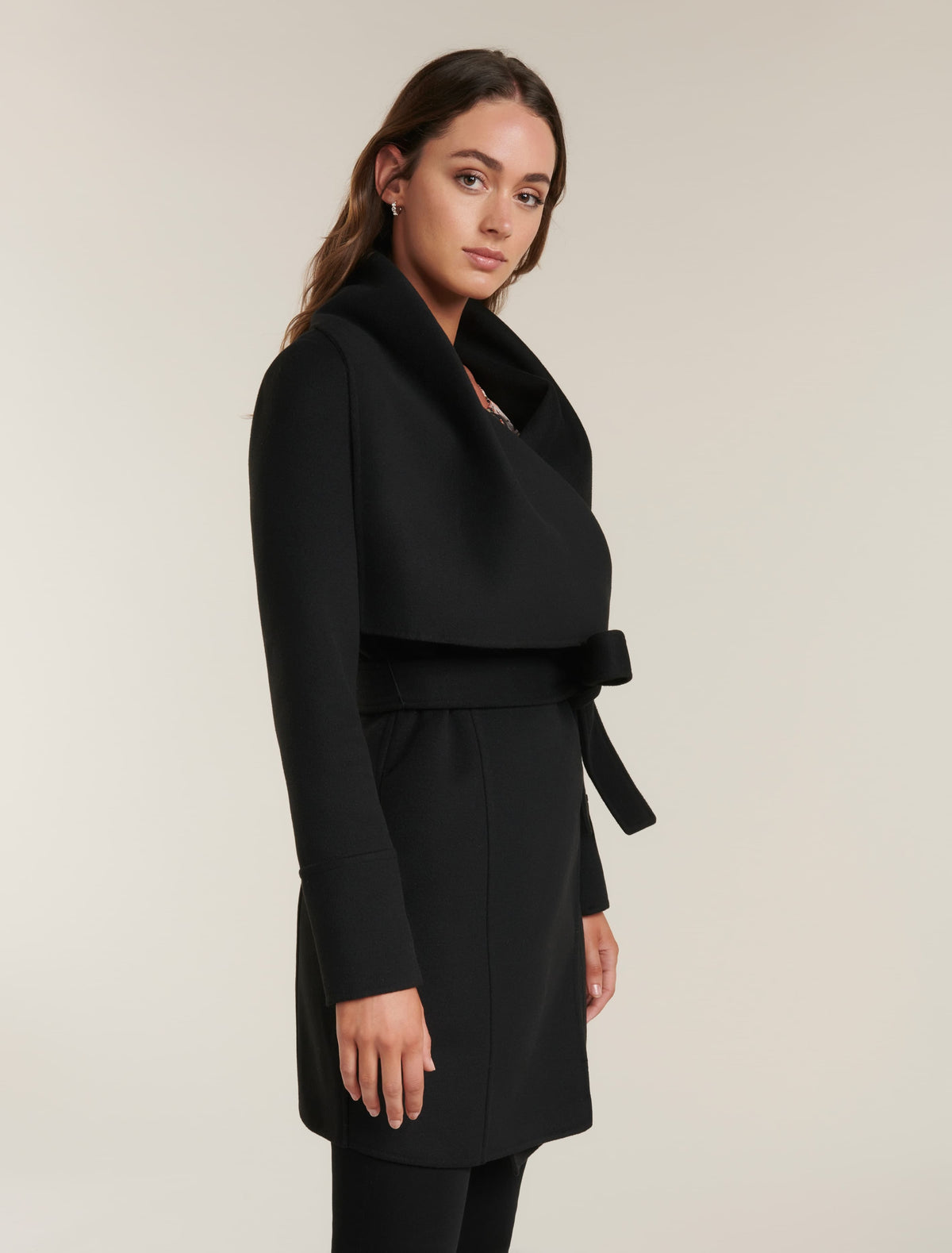 Willow Wrap Coat Black