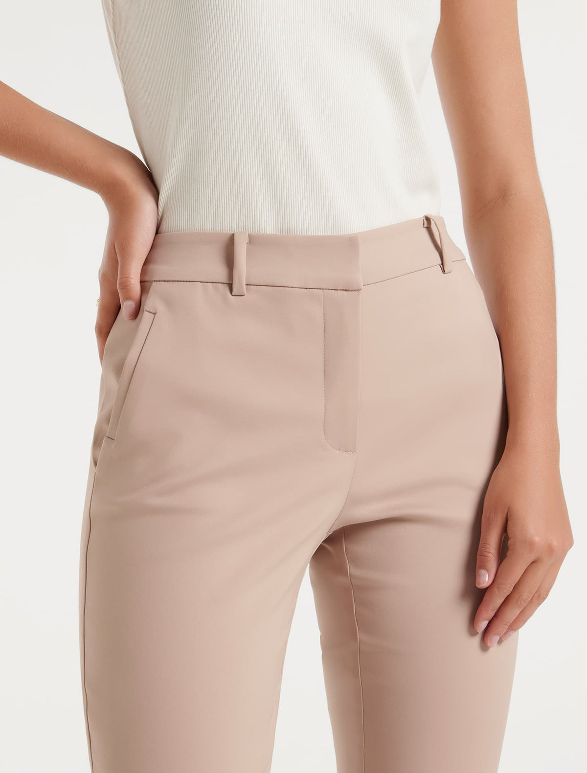 Grace 7/8th Slim Pants Beige Rose