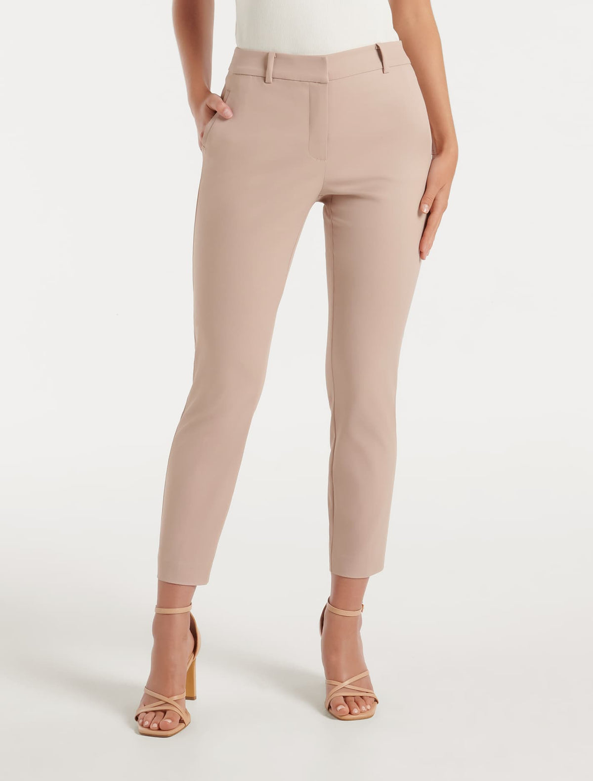 Grace 7/8th Slim Pants Beige Rose