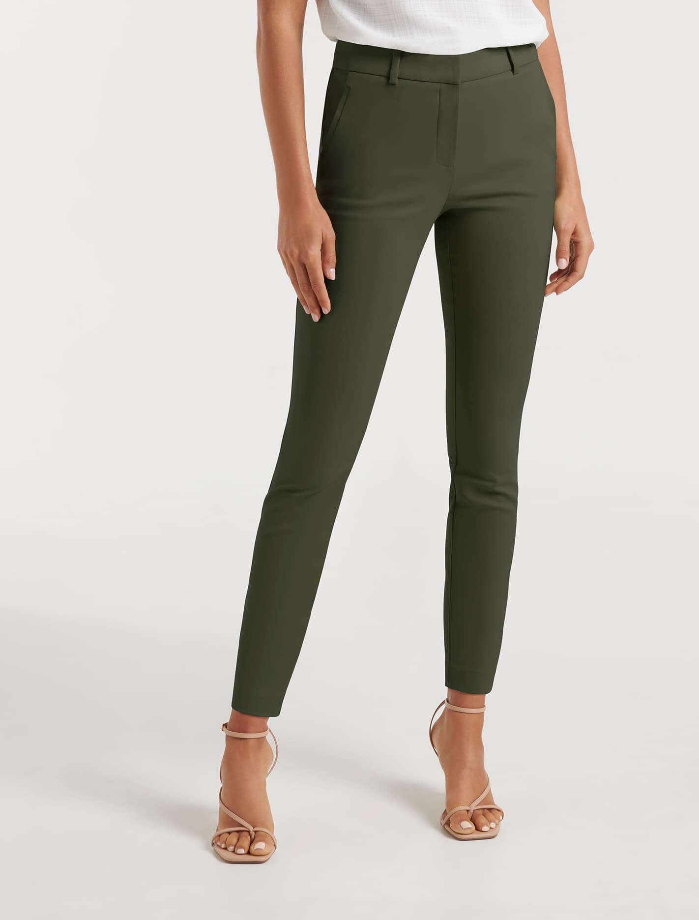 Grace 7/8th Slim Pants Leaf Green