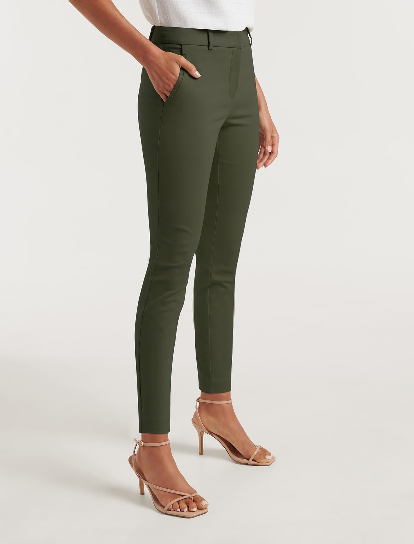 Grace 7/8th Slim Pants Leaf Green
