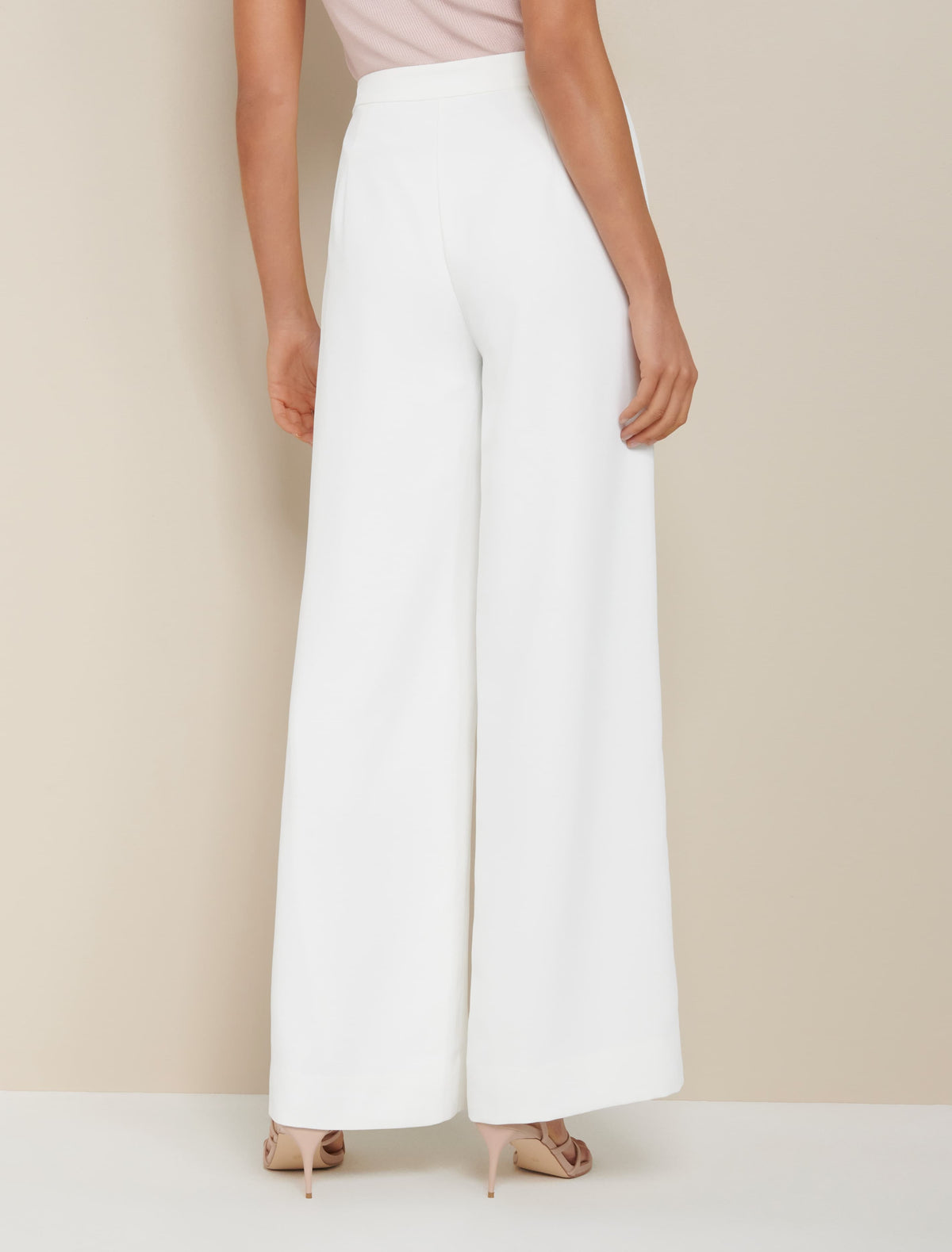 Abigail Wide Leg Pant Porcelain