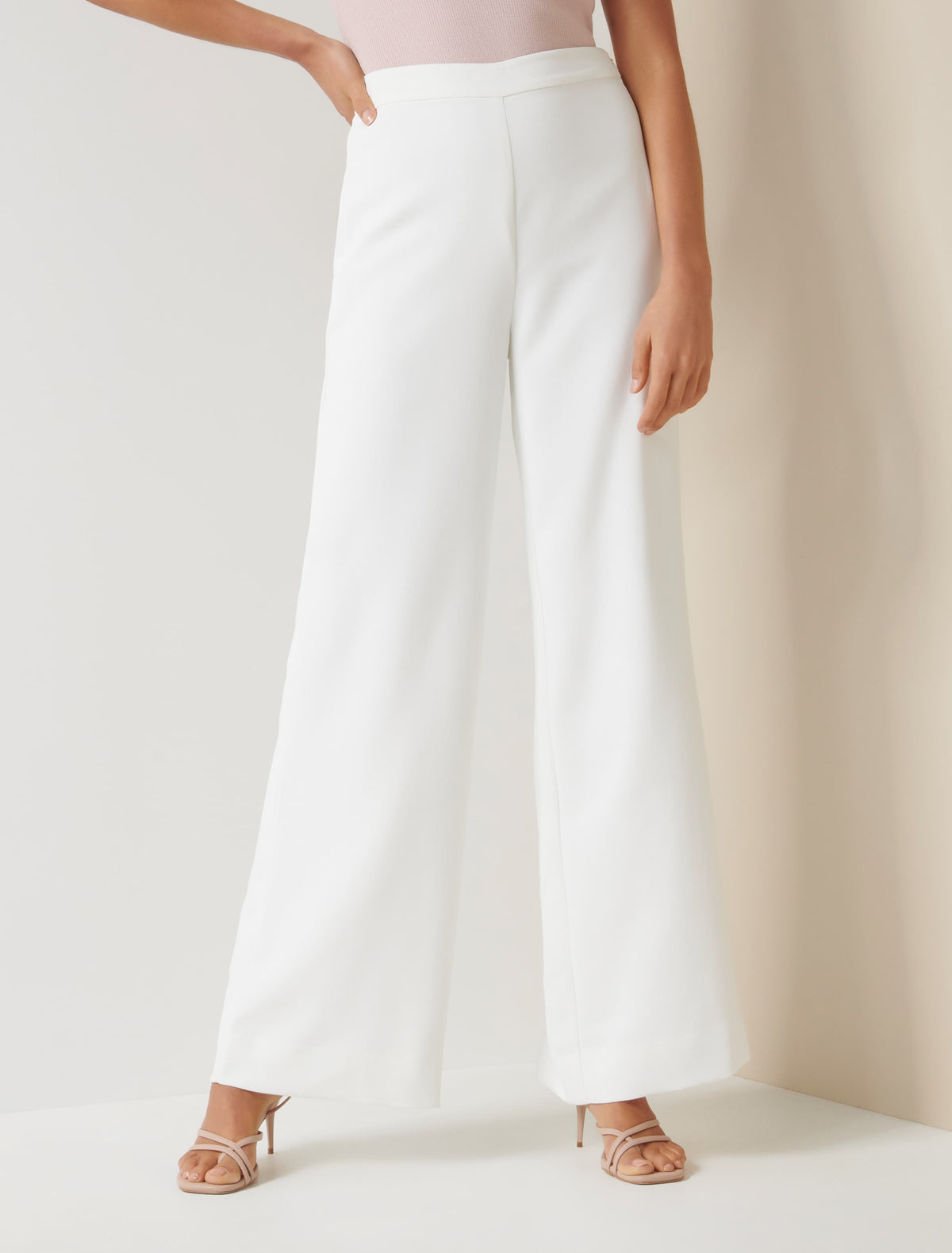 Abigail Wide Leg Pant Porcelain