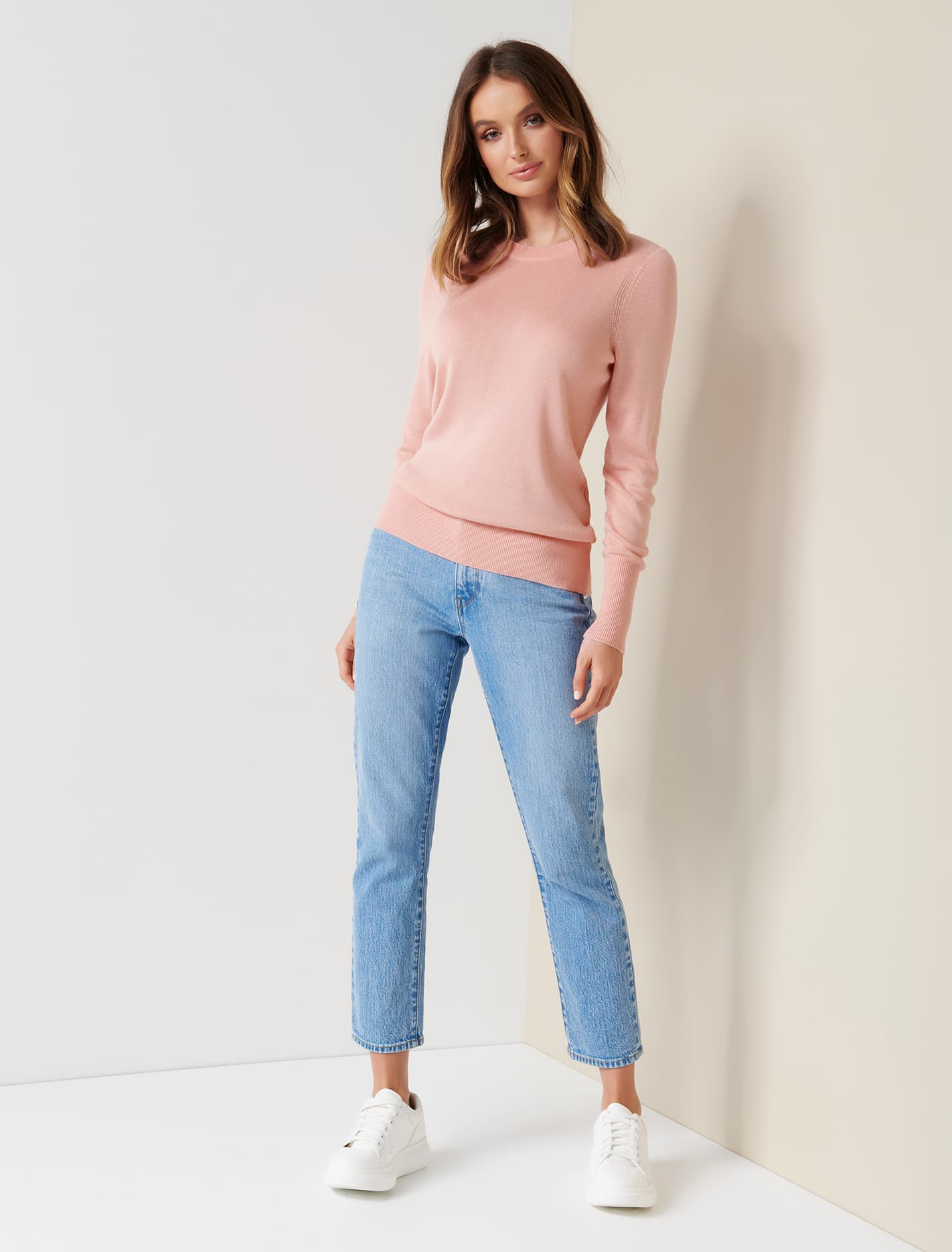 Helena Crew Neck Jumper Coral