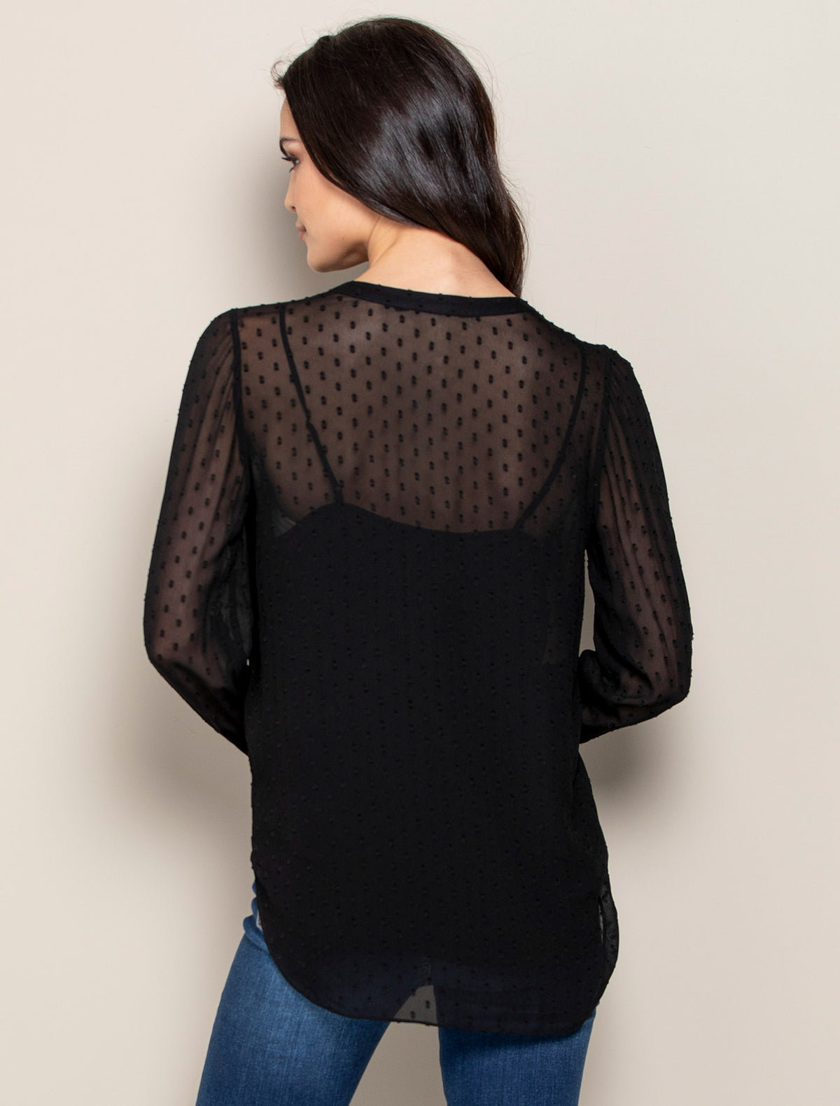 Stella Dobby Tuck Tunic Black