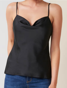Alexa Cowl Neck Cami Black