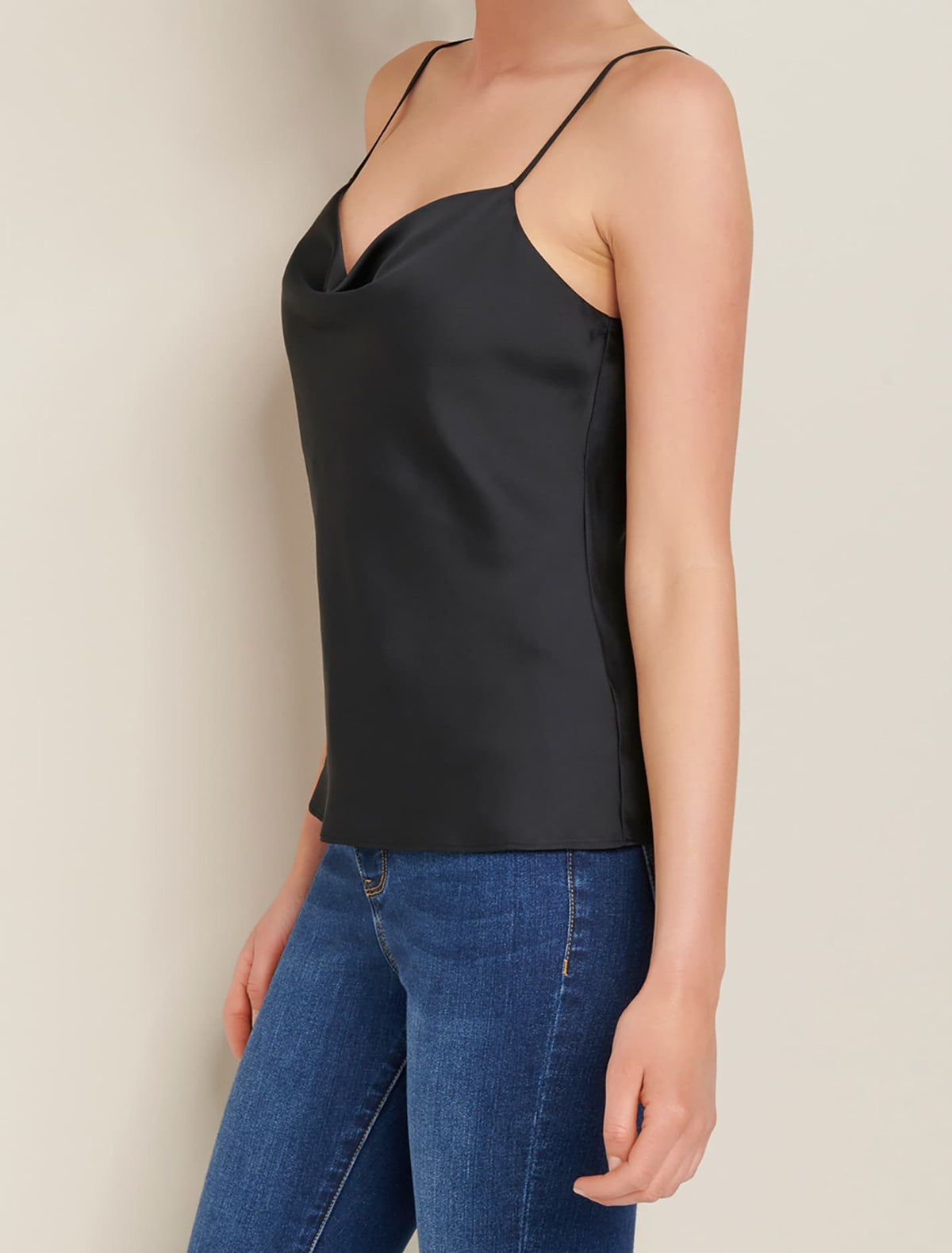 Alexa Cowl Neck Cami Black
