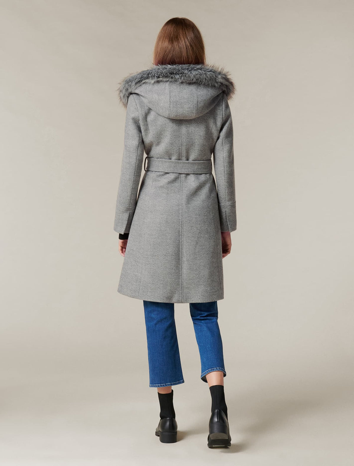 Bianca hooded wrap Grey Marle