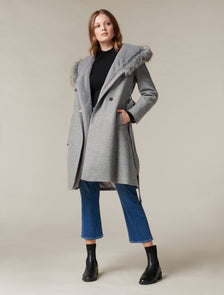 Bianca hooded wrap Grey Marle
