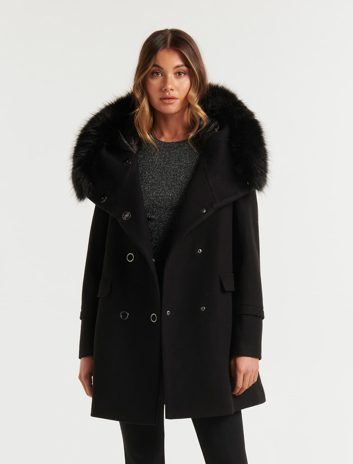 Trish Duffle Coat Black
