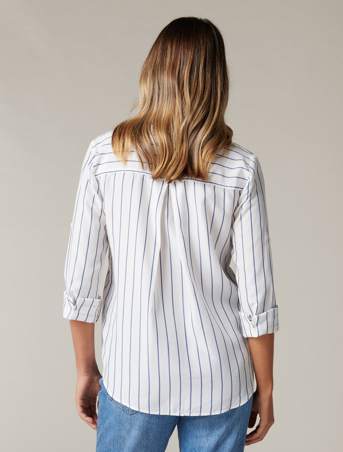 Teigan Stripe Shirt Blue & White Stripe