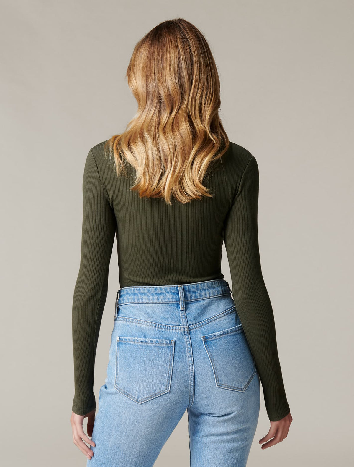 Aspen Rib Polo Top Olive