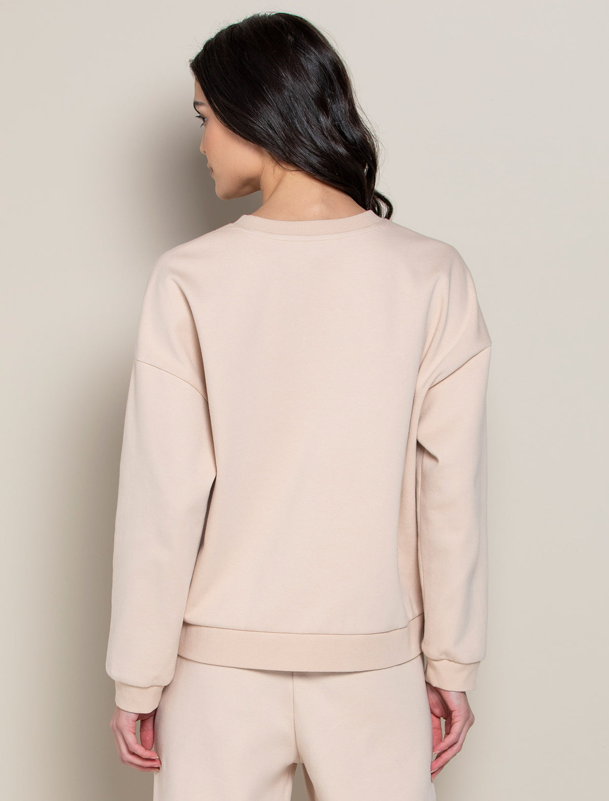 Bridie Button-Detail Sweat Tan