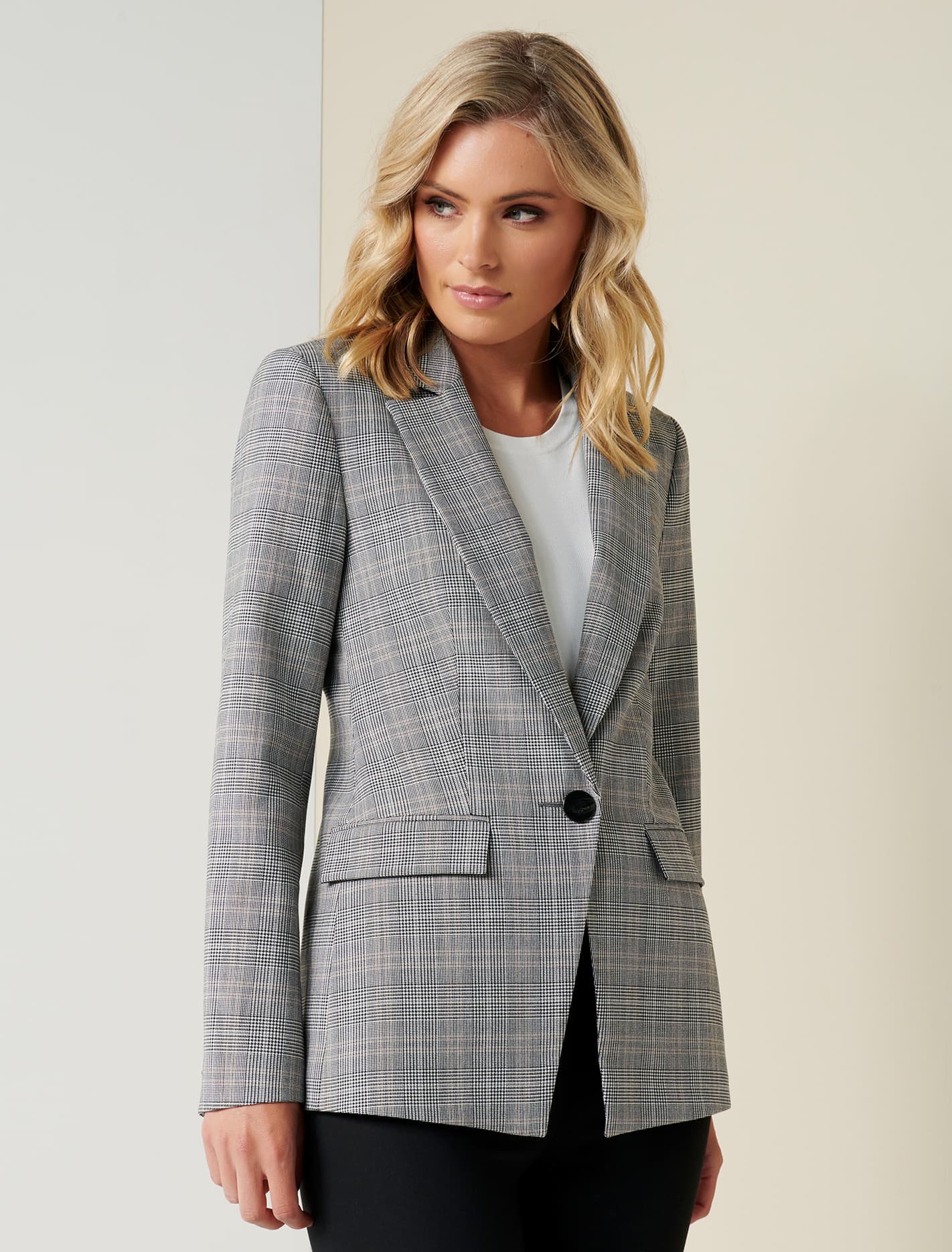 Olivia check blazer