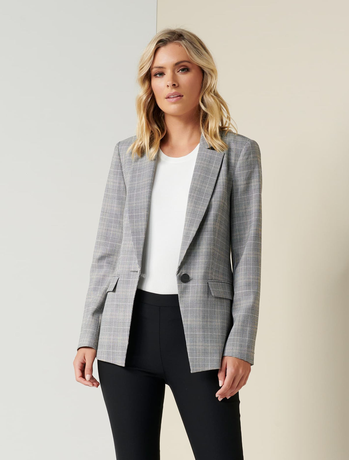 Olivia check blazer