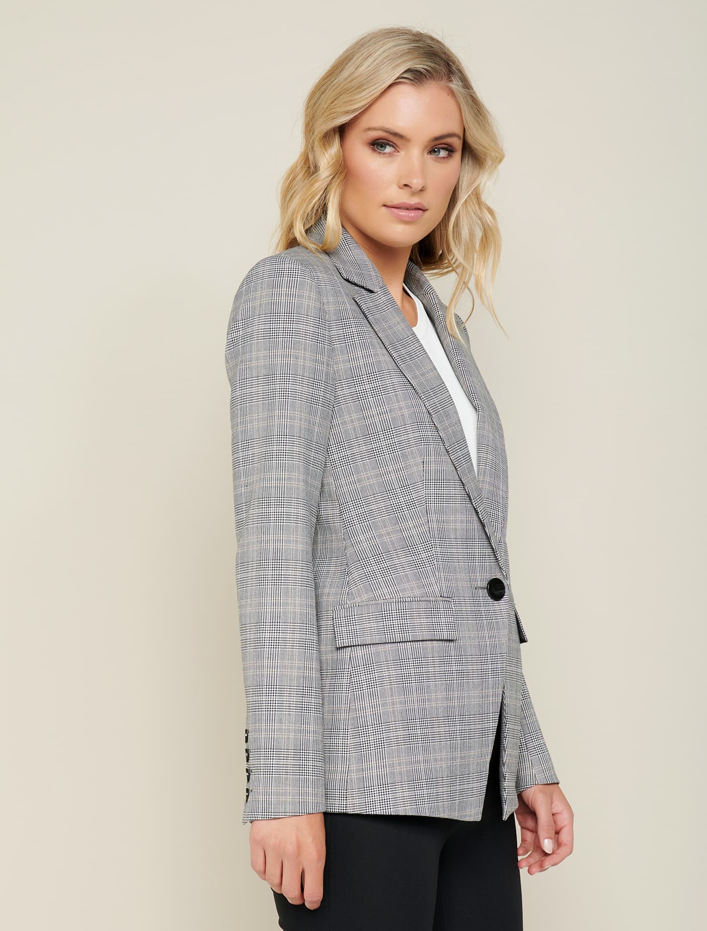 Olivia check blazer