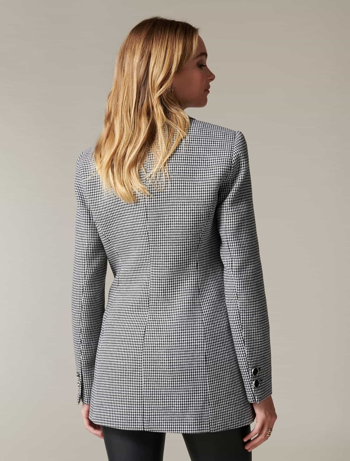 Claudette wool blazer Houndstooth