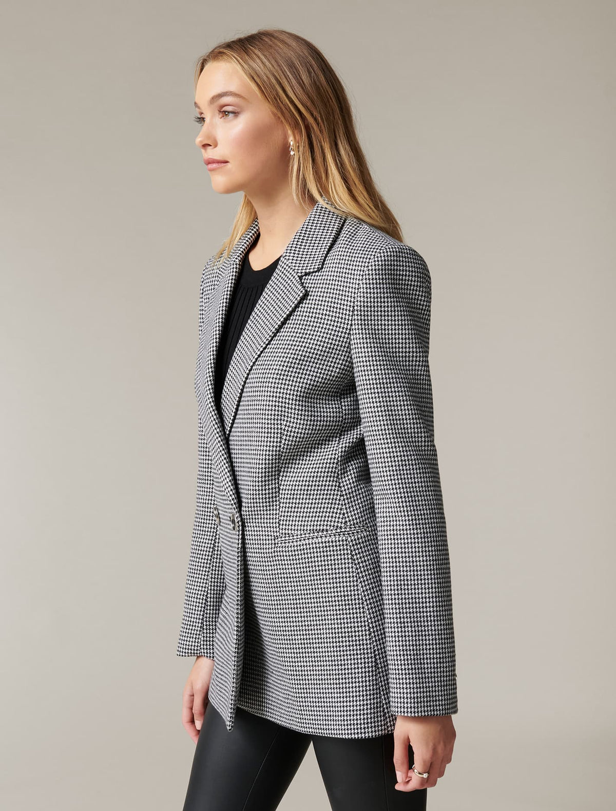 Claudette wool blazer Houndstooth