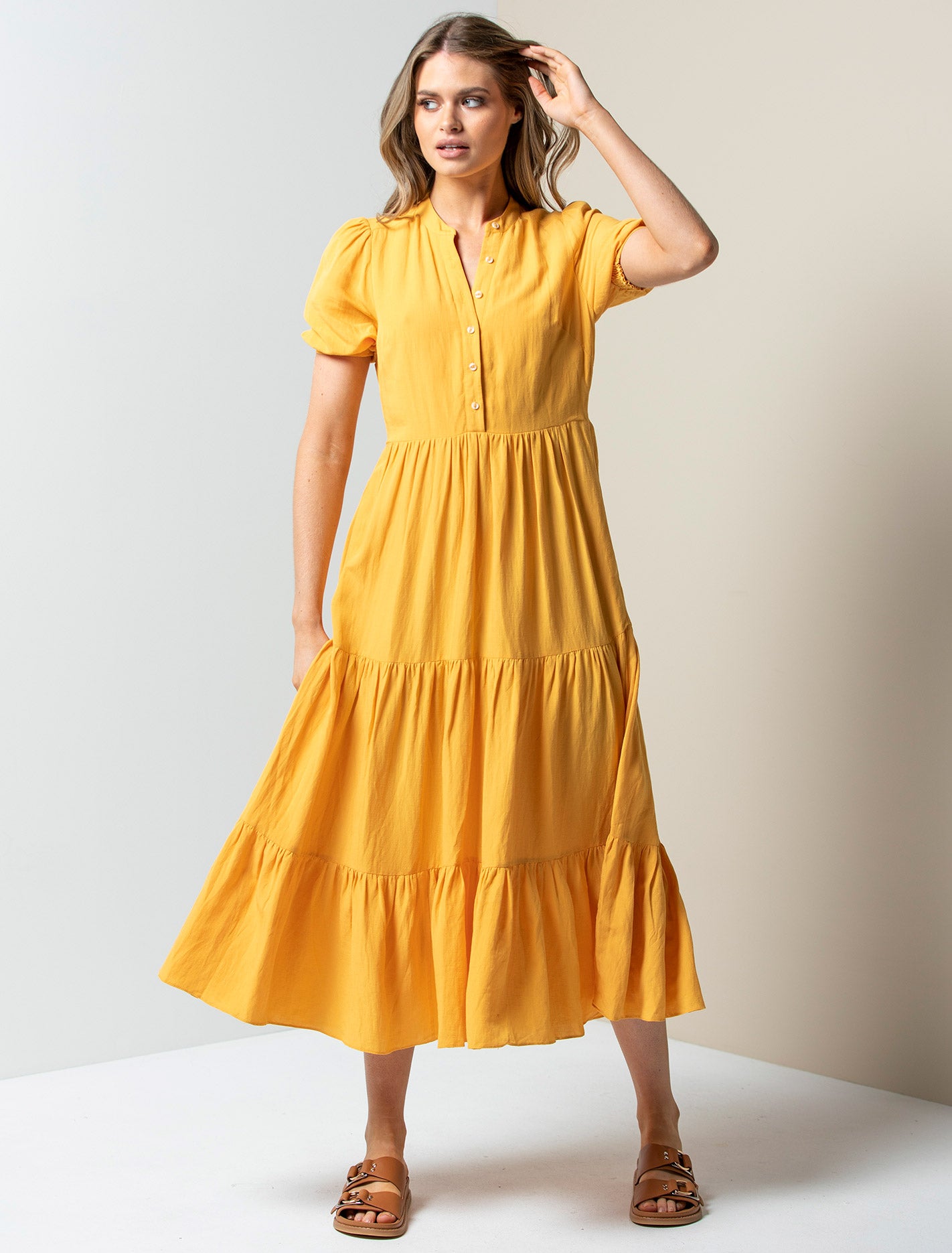 Camilla Tiered Shirt Dress TBC