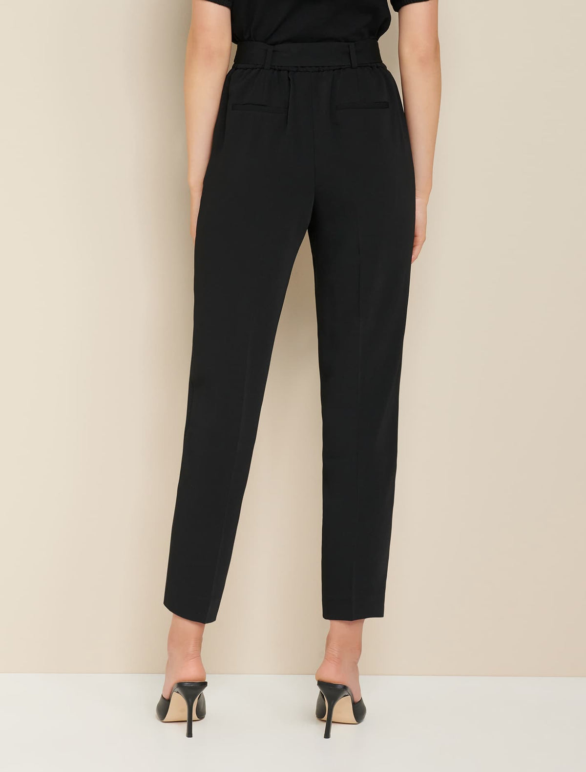 Sadie Tie Waist Slim Pants Black