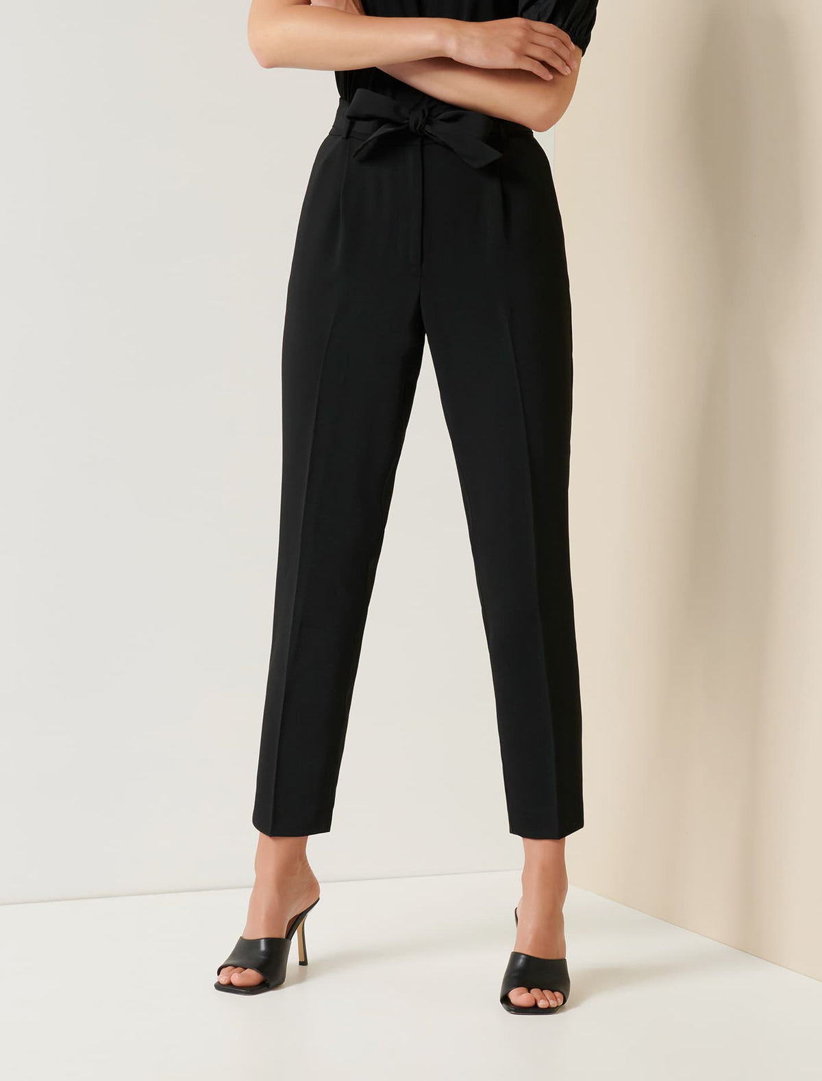 Sadie Tie Waist Slim Pants Black