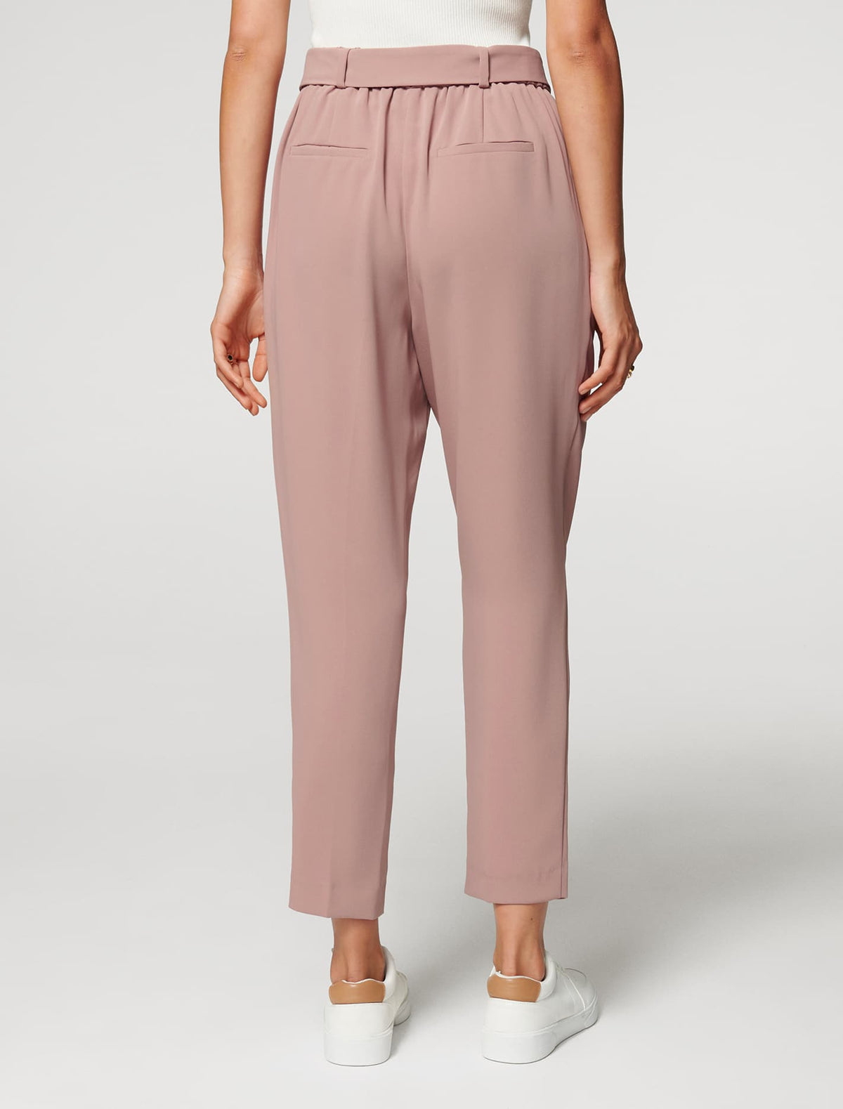 Sadie Tie Waist Slim Pants Praline