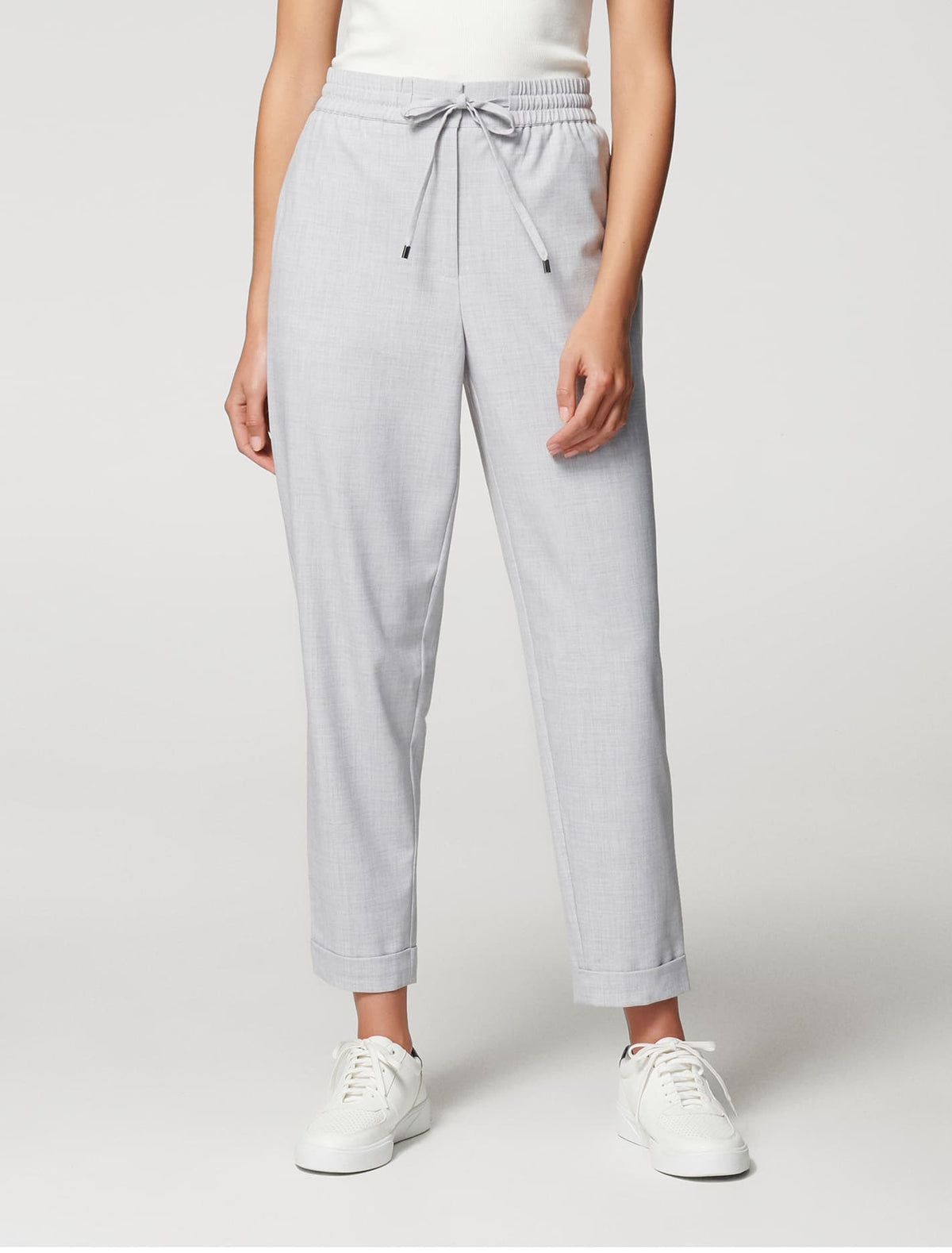 Amelia Tapered Leg Jogger Pants GREY MARL