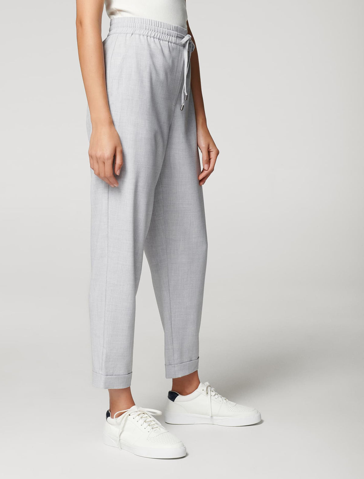 Amelia Tapered Leg Jogger Pants GREY MARL