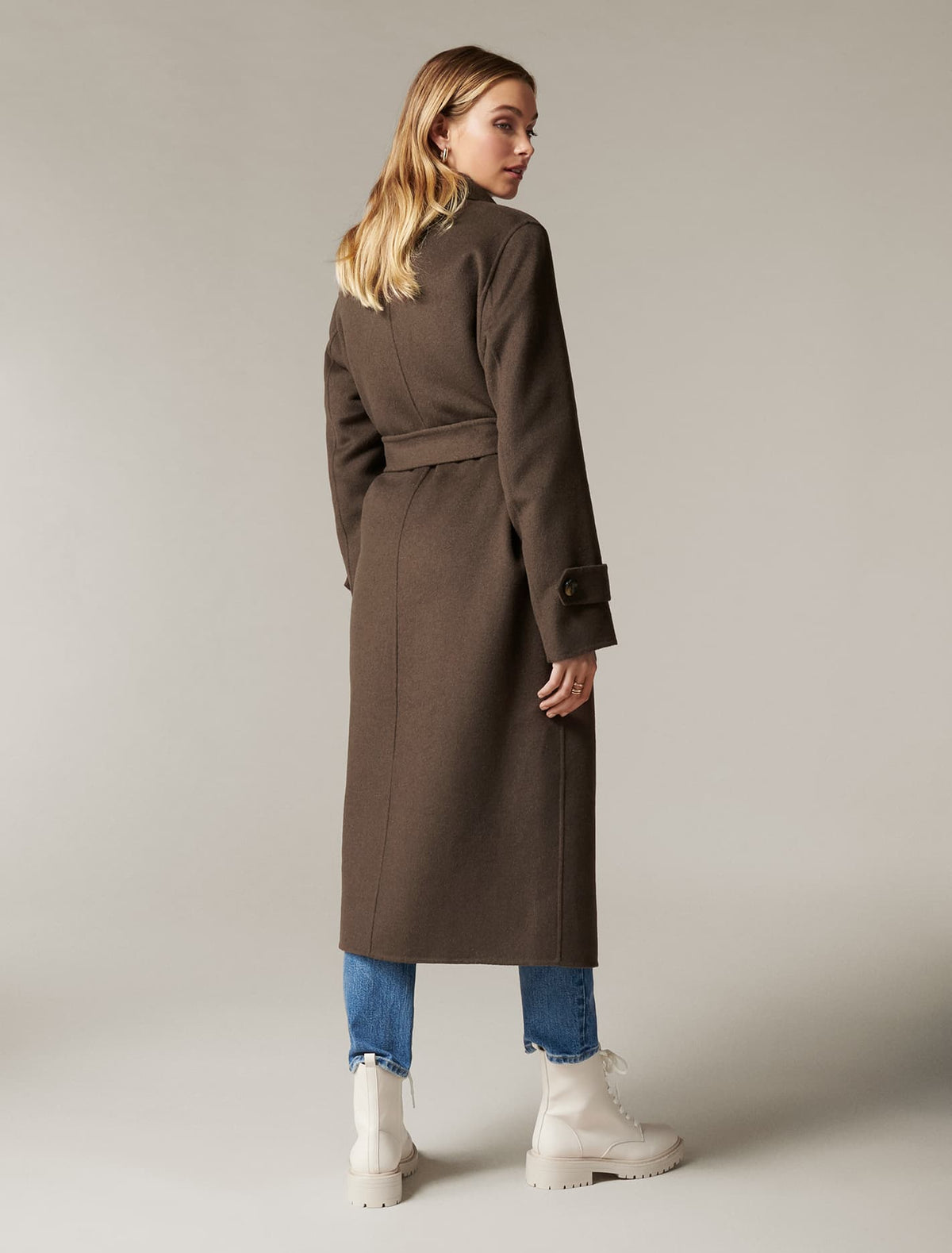 Hanna wrap coat Chocolate